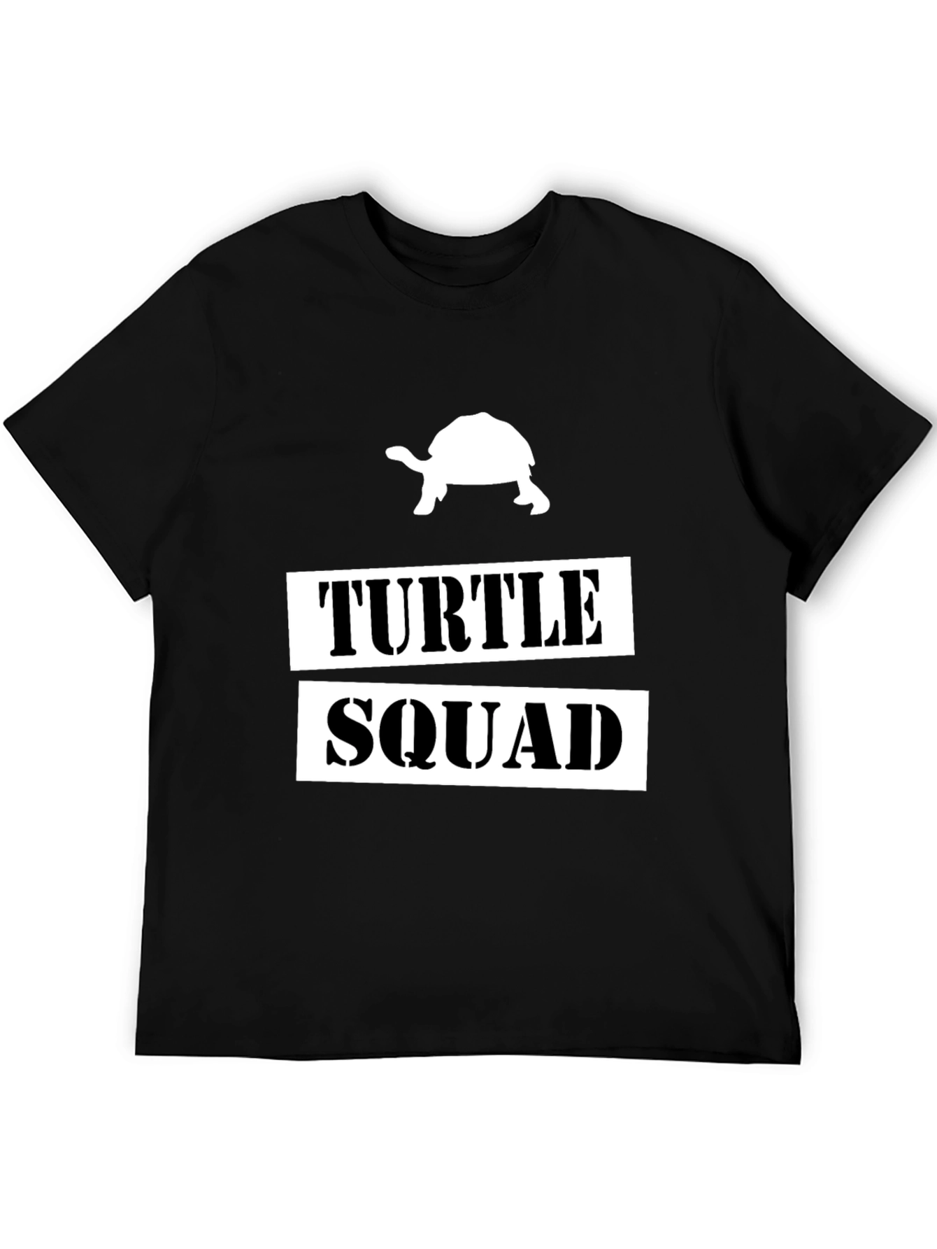 Turtle Squad Graphic Tee - Black Cotton