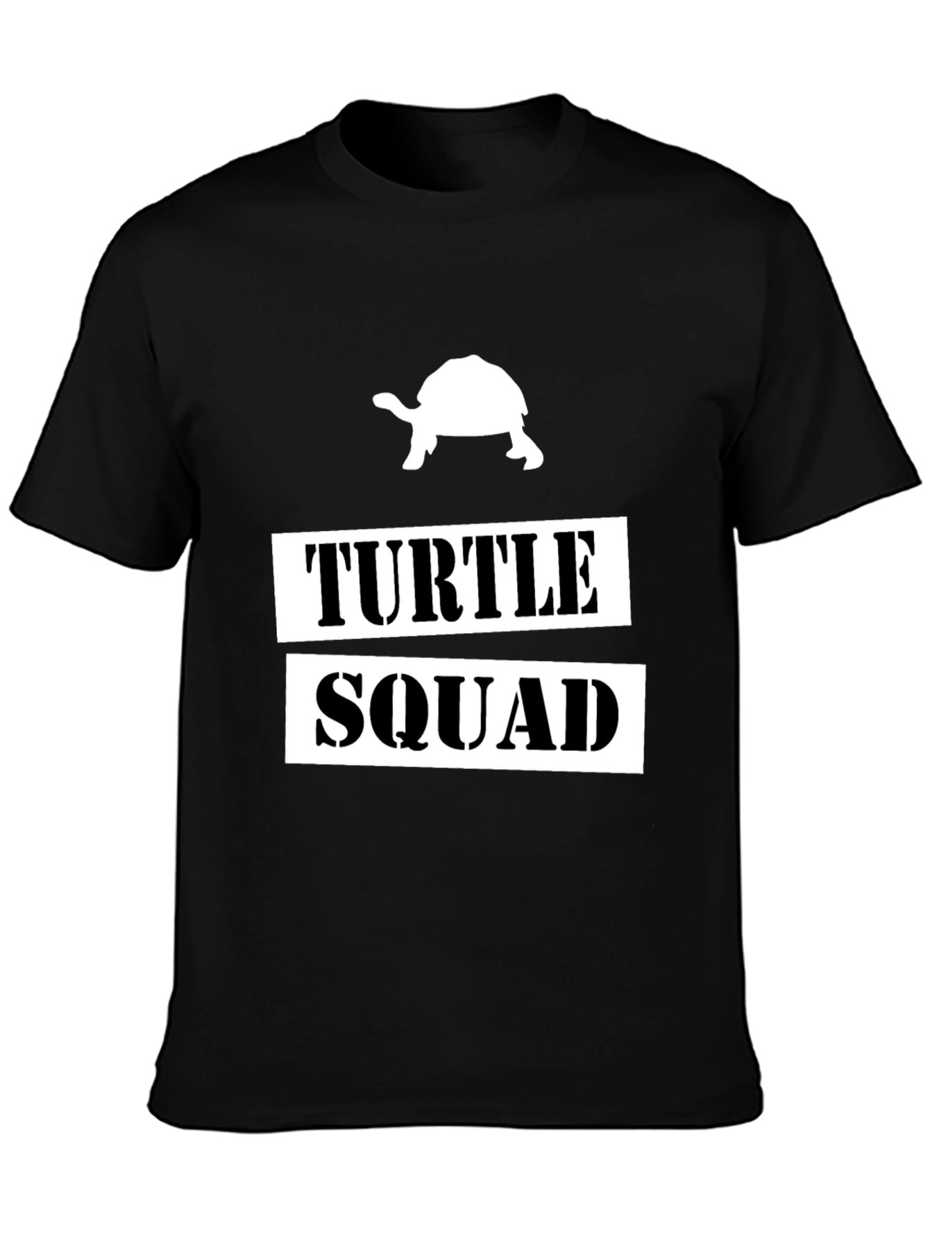 Turtle Squad Graphic Tee - Black Cotton