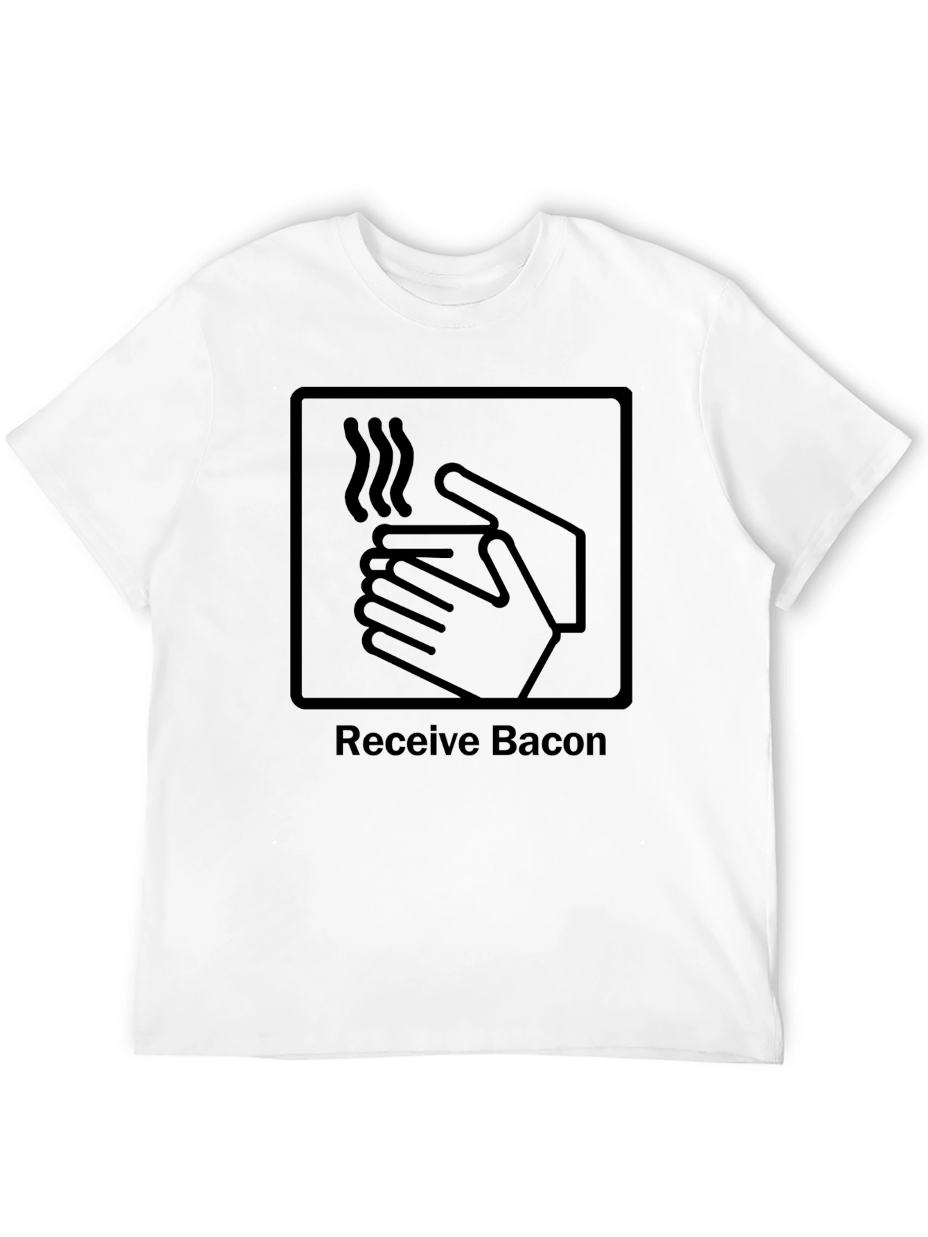 Receive Bacon Graphic Tee - Funny Food Lover Shirt