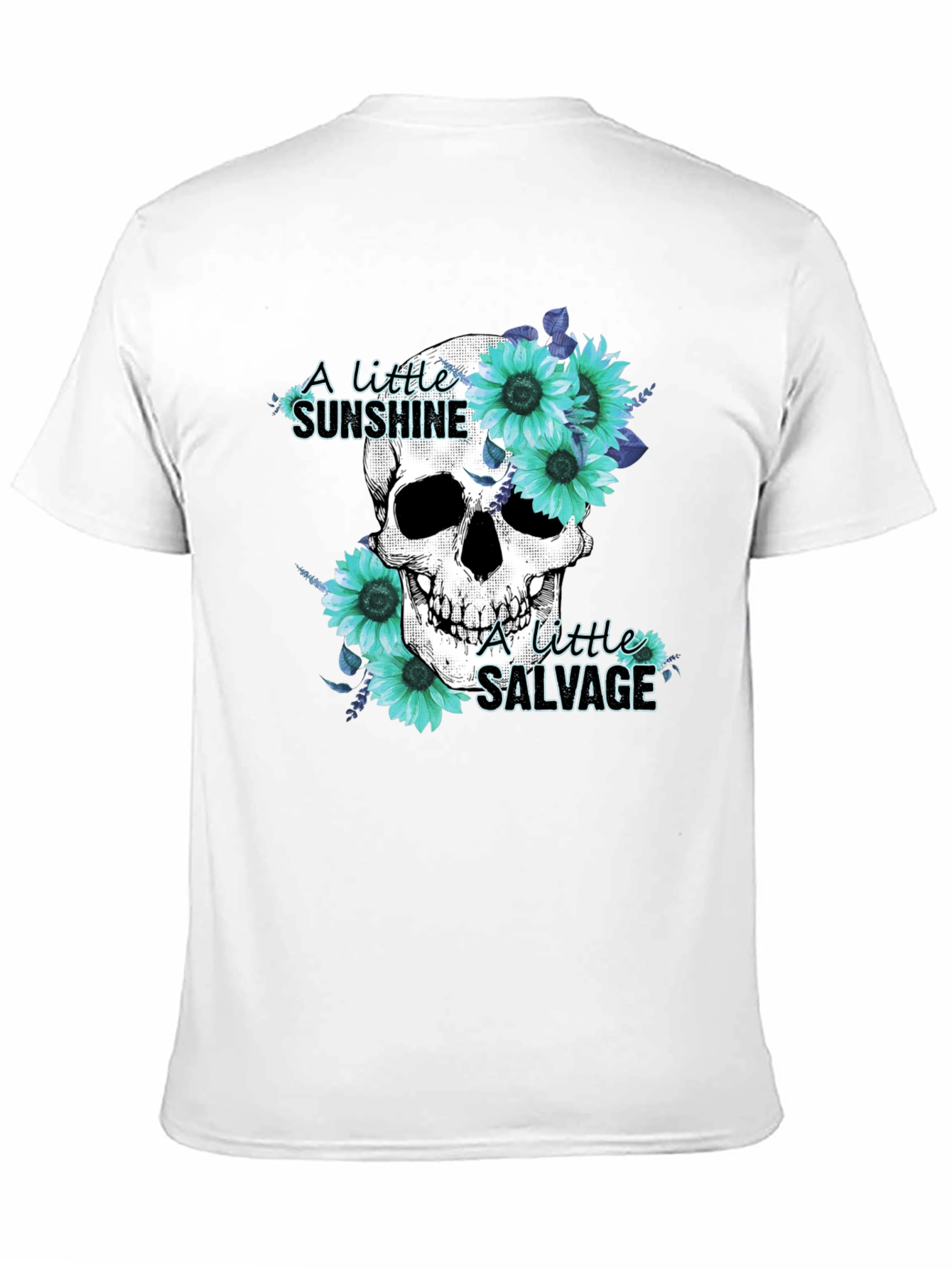 Skull & Sunflower Graphic Tee - Sunshine Salvage Design
