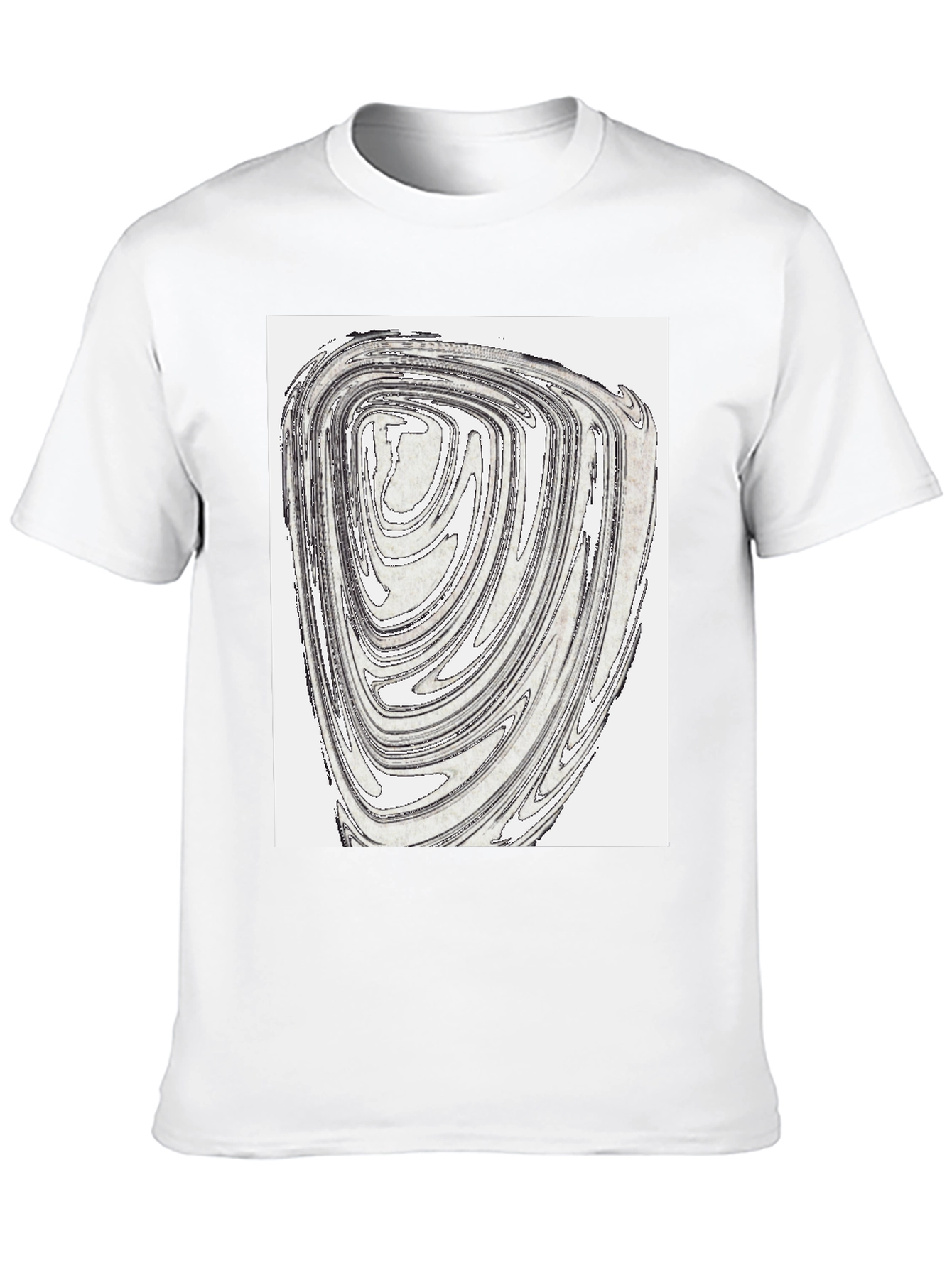 Abstract Swirl Graphic Tee - Black Cotton Blend