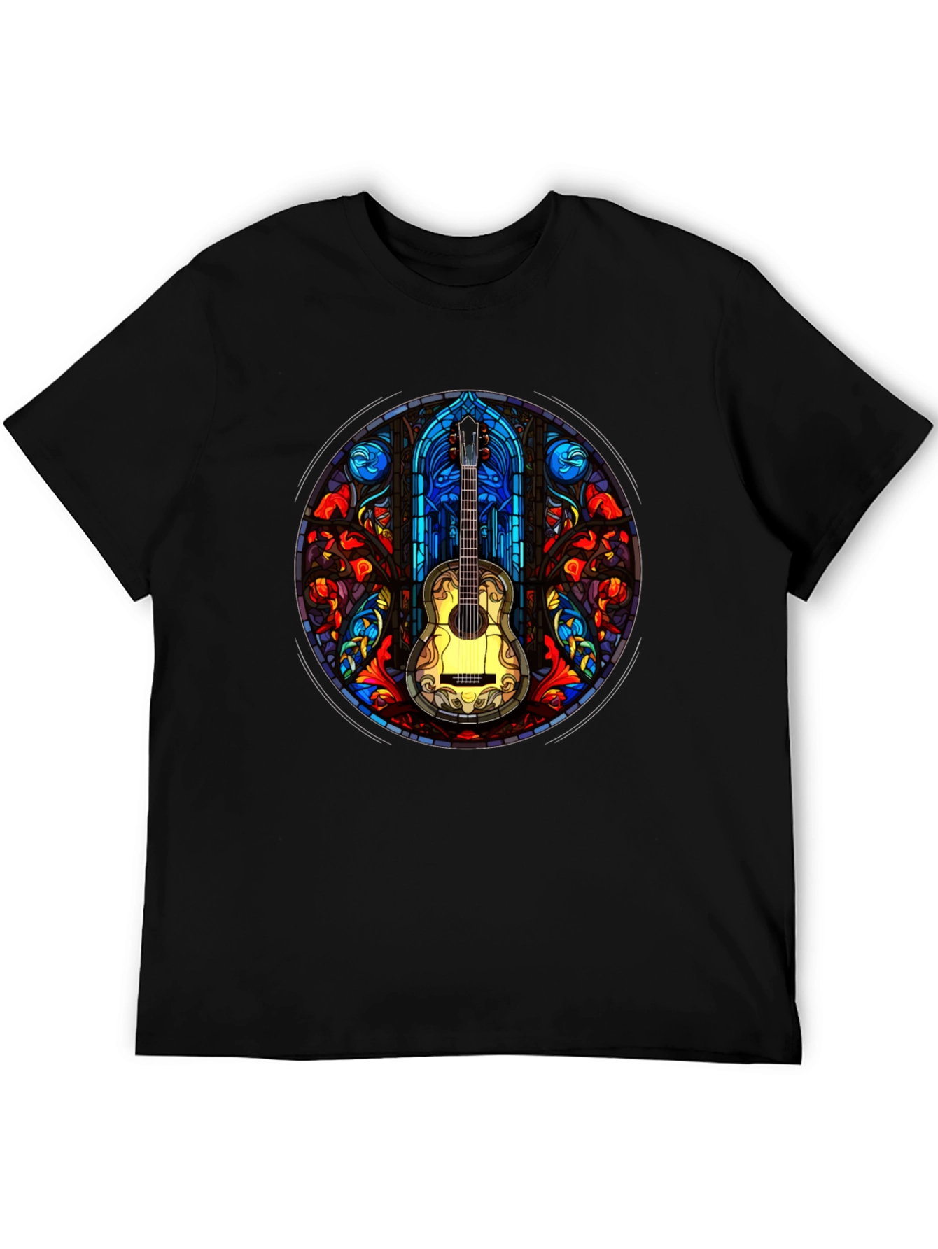 Stained Glass Guitar T-Shirt
