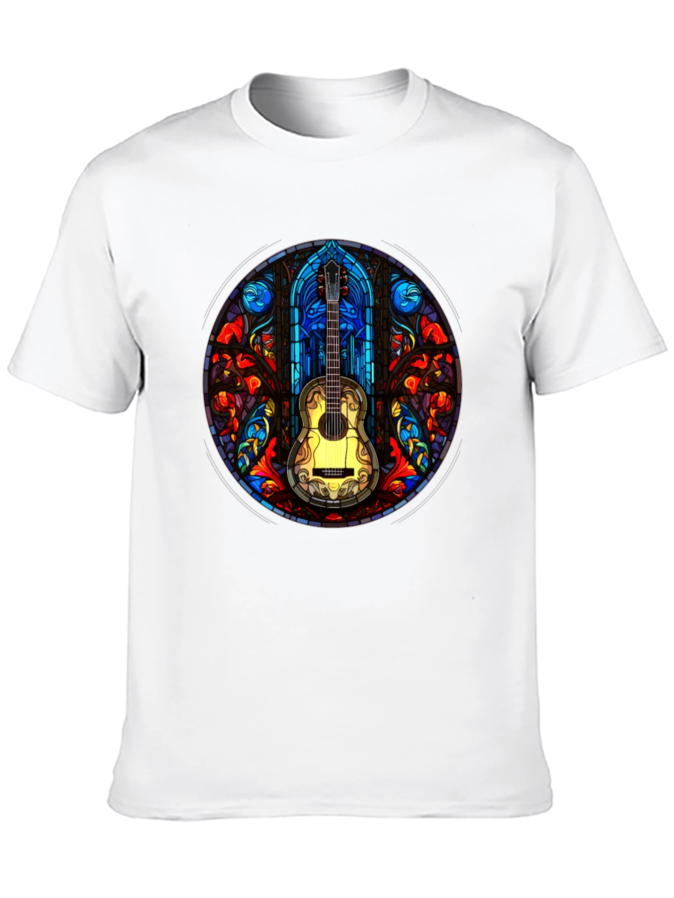 Stained Glass Guitar T-Shirt