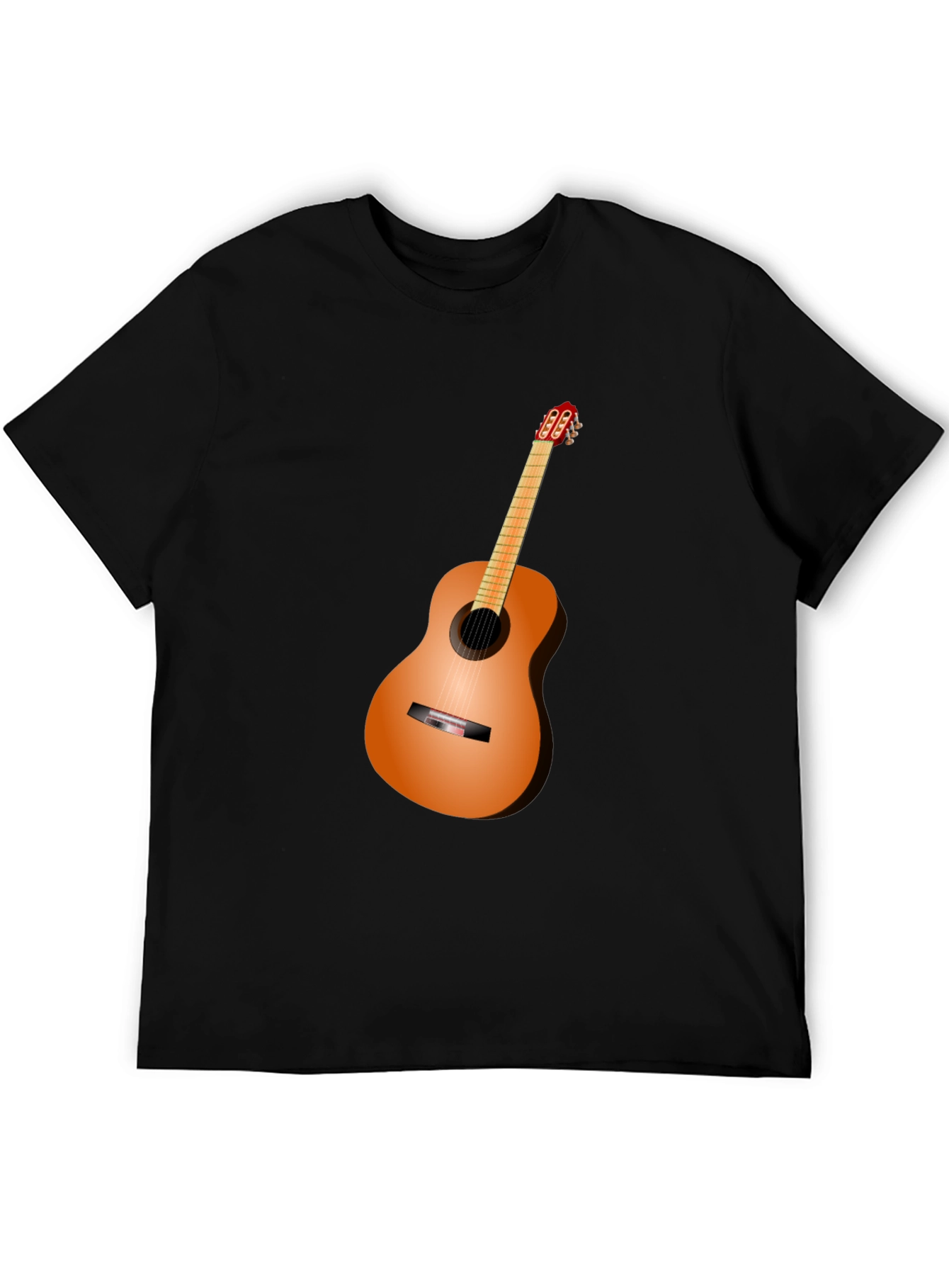 Guitar Graphic Tee - Black Cotton Blend