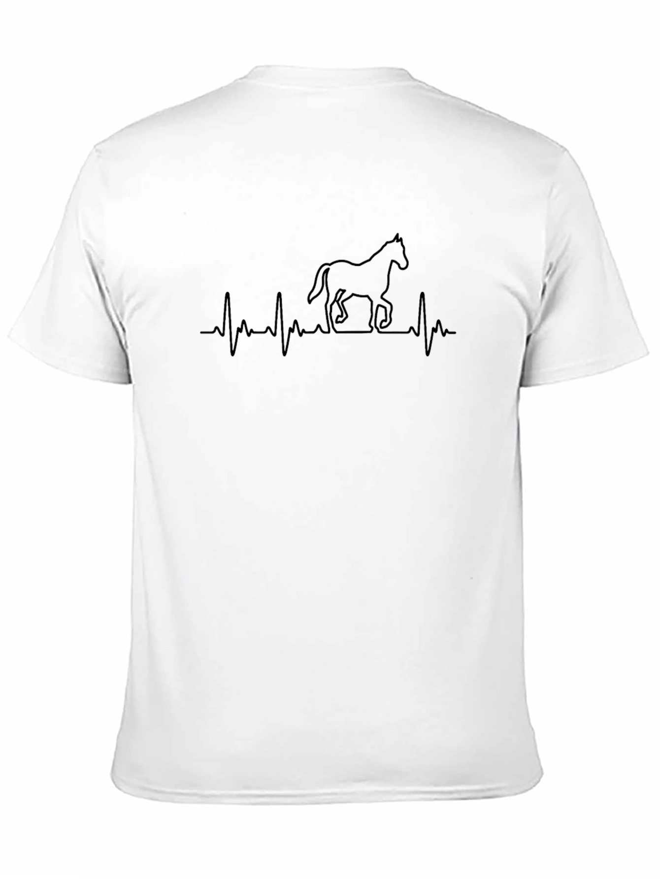Horse Heartbeat Black T-Shirt