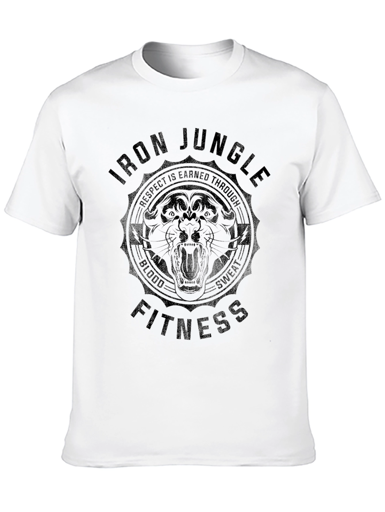 Iron Jungle Fitness Black Graphic T-Shirt