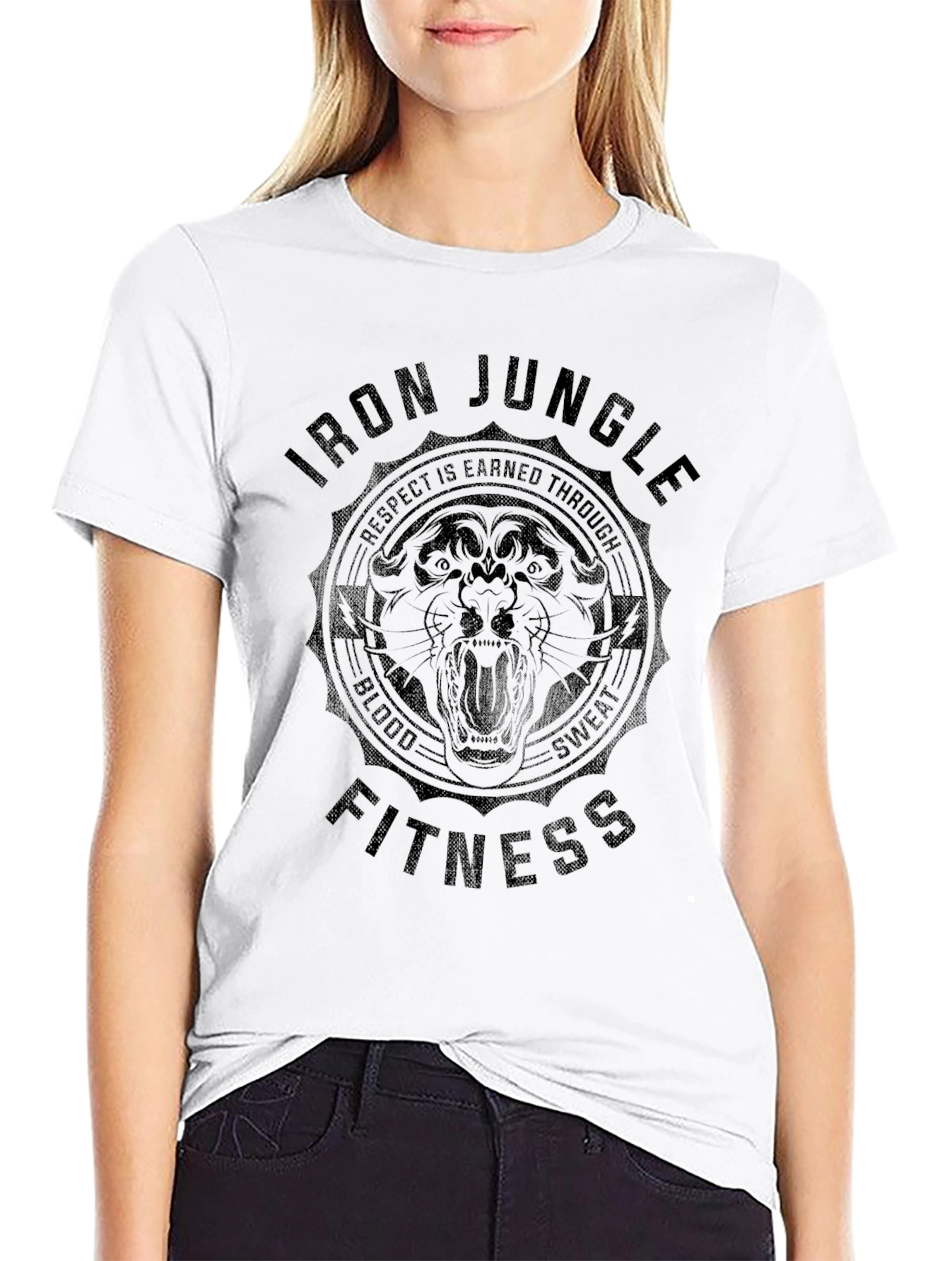Iron Jungle Fitness Black Graphic T-Shirt
