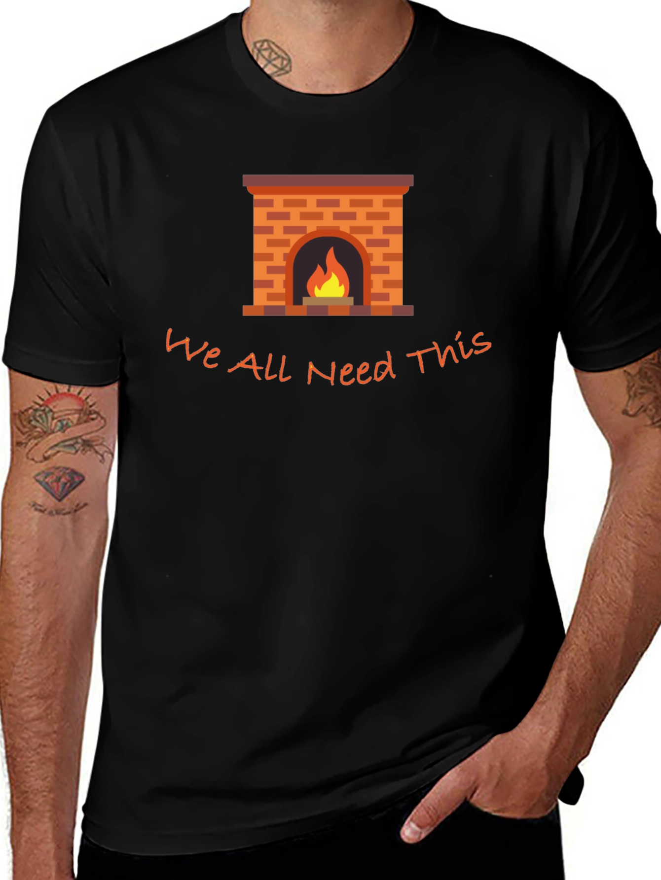 Cozy Fireplace Graphic Tee - We All Need This