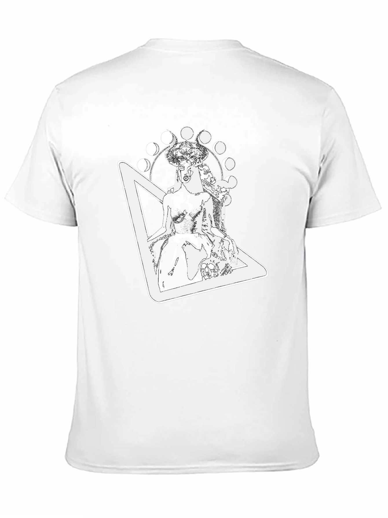 Mystic Goddess Graphic Tee - Black Cotton T-Shirt