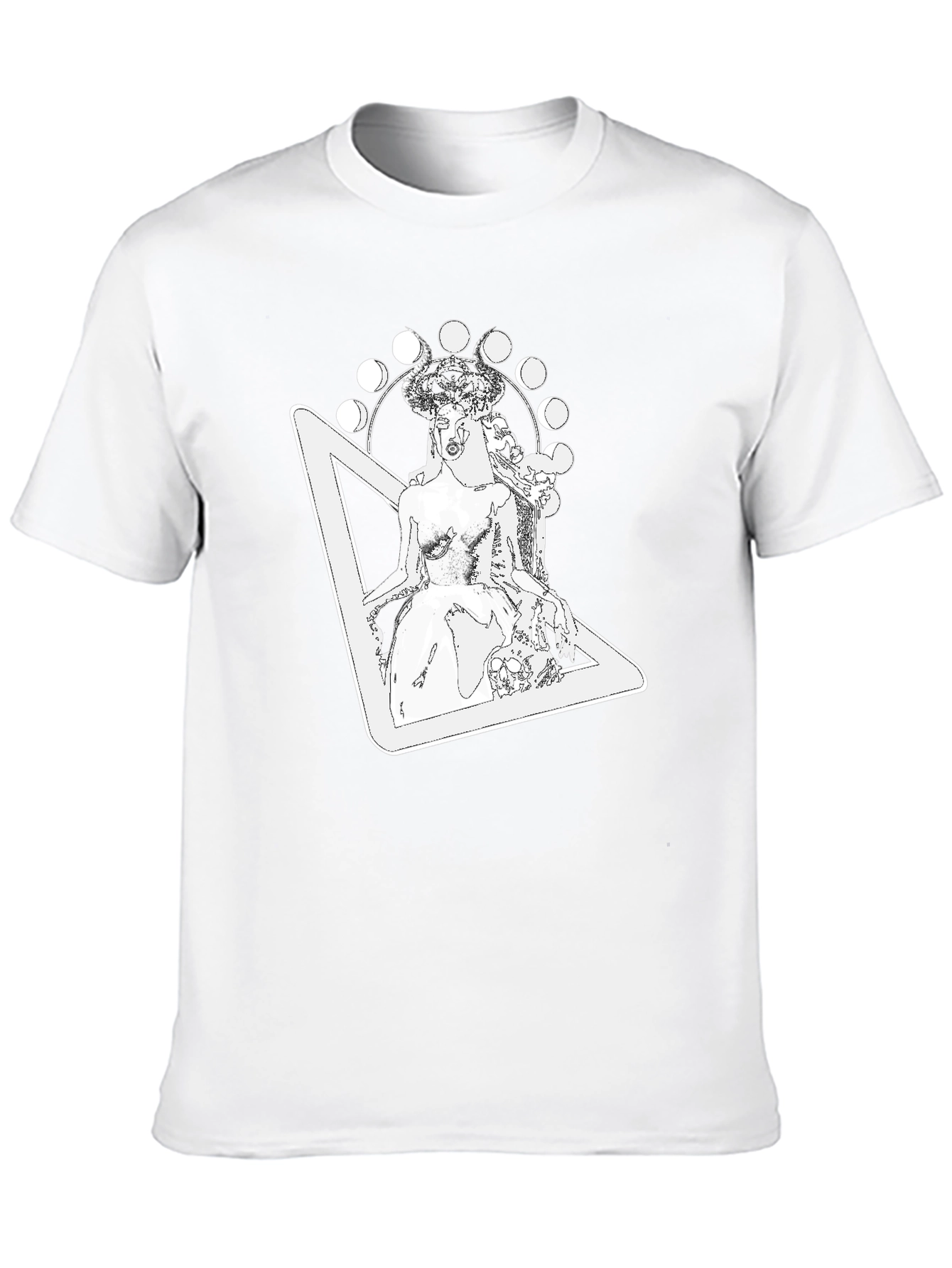 Mystic Goddess Graphic Tee - Black Cotton T-Shirt