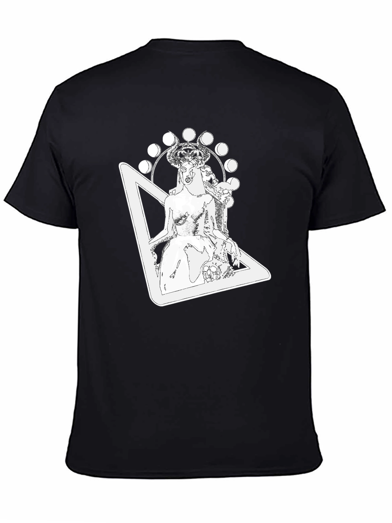 Mystic Goddess Graphic Tee - Black Cotton T-Shirt