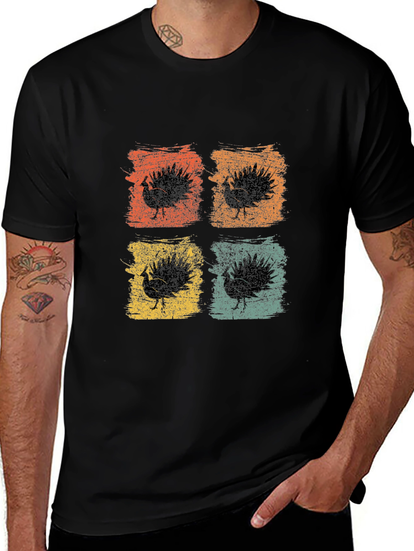 Retro Turkey Graphic T-Shirt - Thanksgiving Style