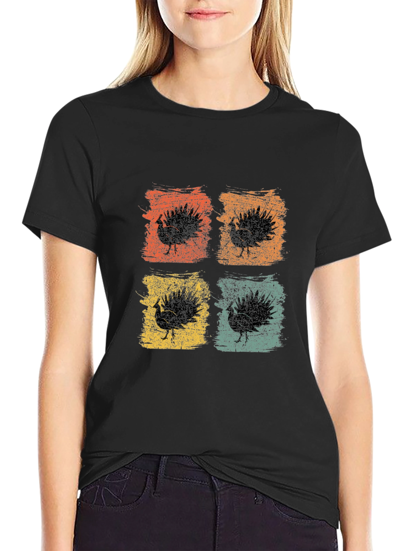 Retro Turkey Graphic T-Shirt - Thanksgiving Style