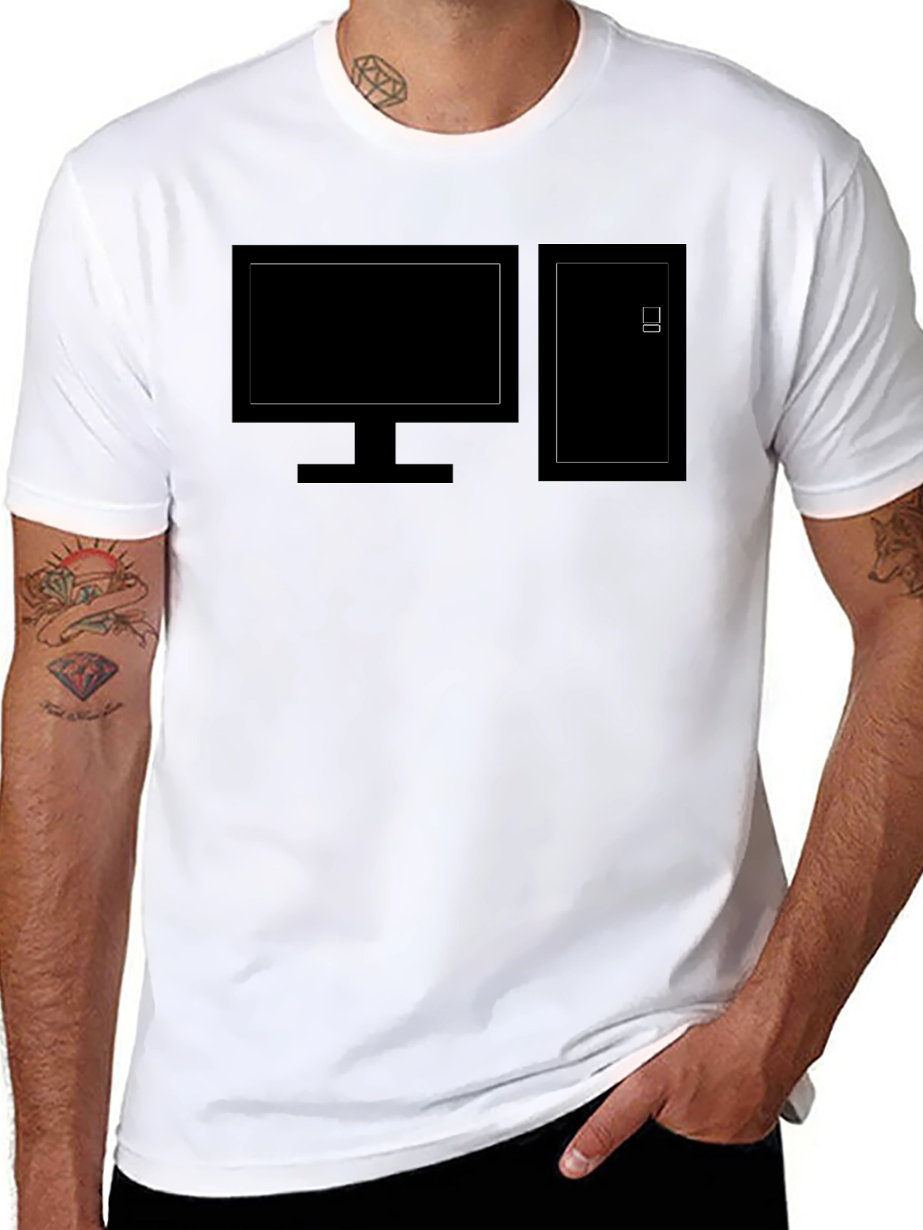 Retro PC T-Shirt - Black Computer Tee