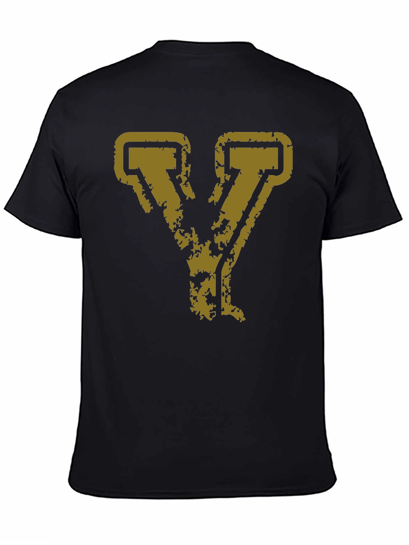 Distressed Gold Letter Y Graphic Tee