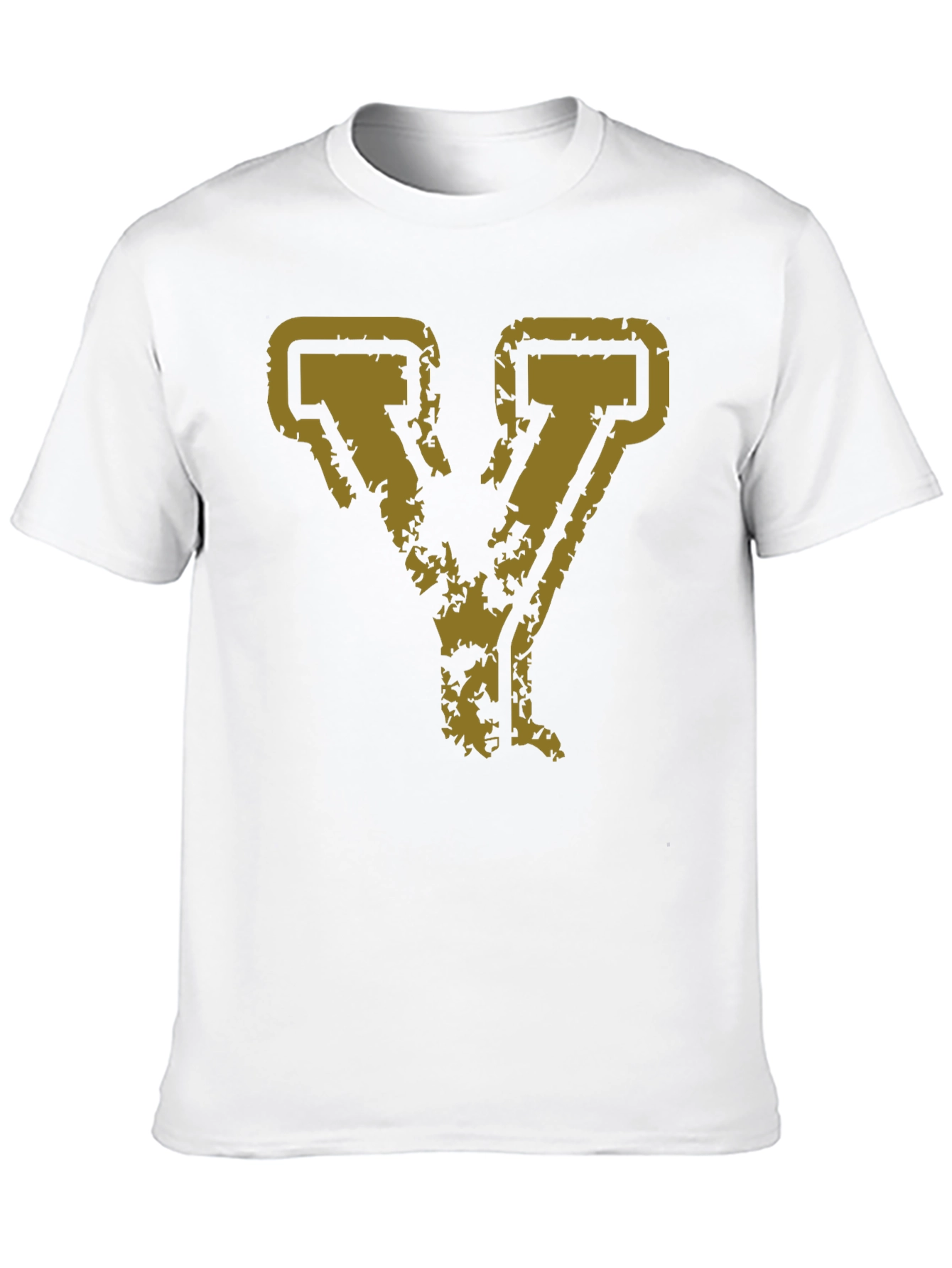 Distressed Gold Letter Y Graphic Tee