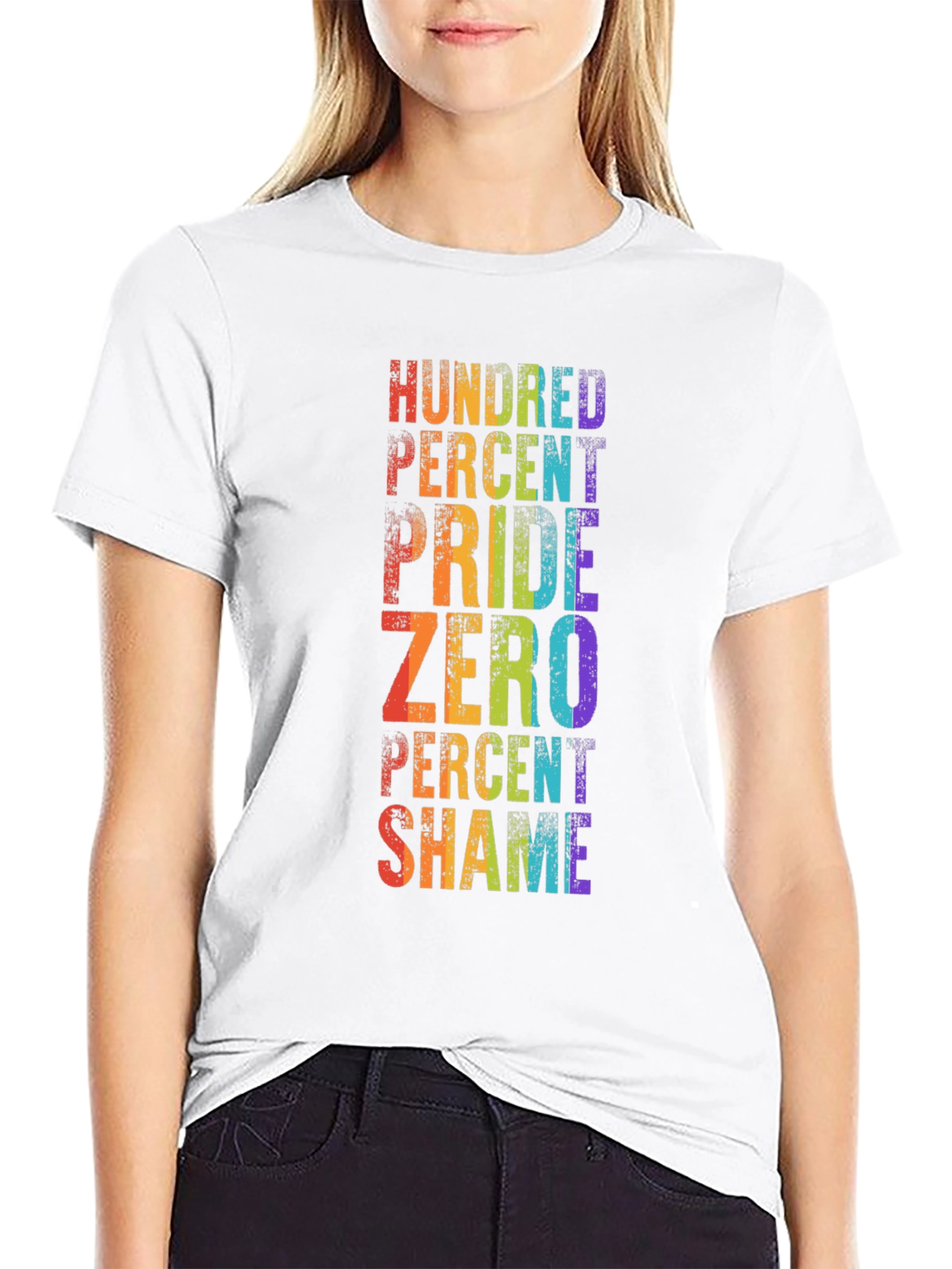 Pride T-Shirt - Hundred Percent Pride Zero Percent Shame