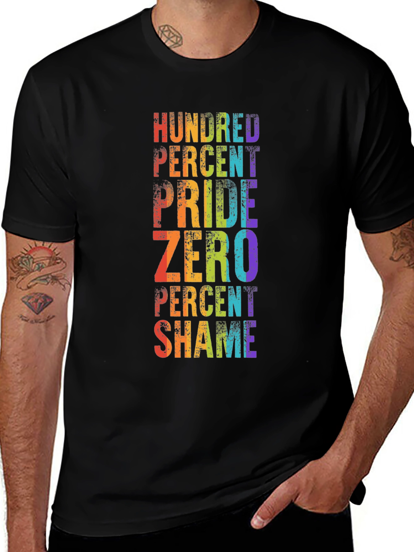 Pride T-Shirt - Hundred Percent Pride Zero Percent Shame