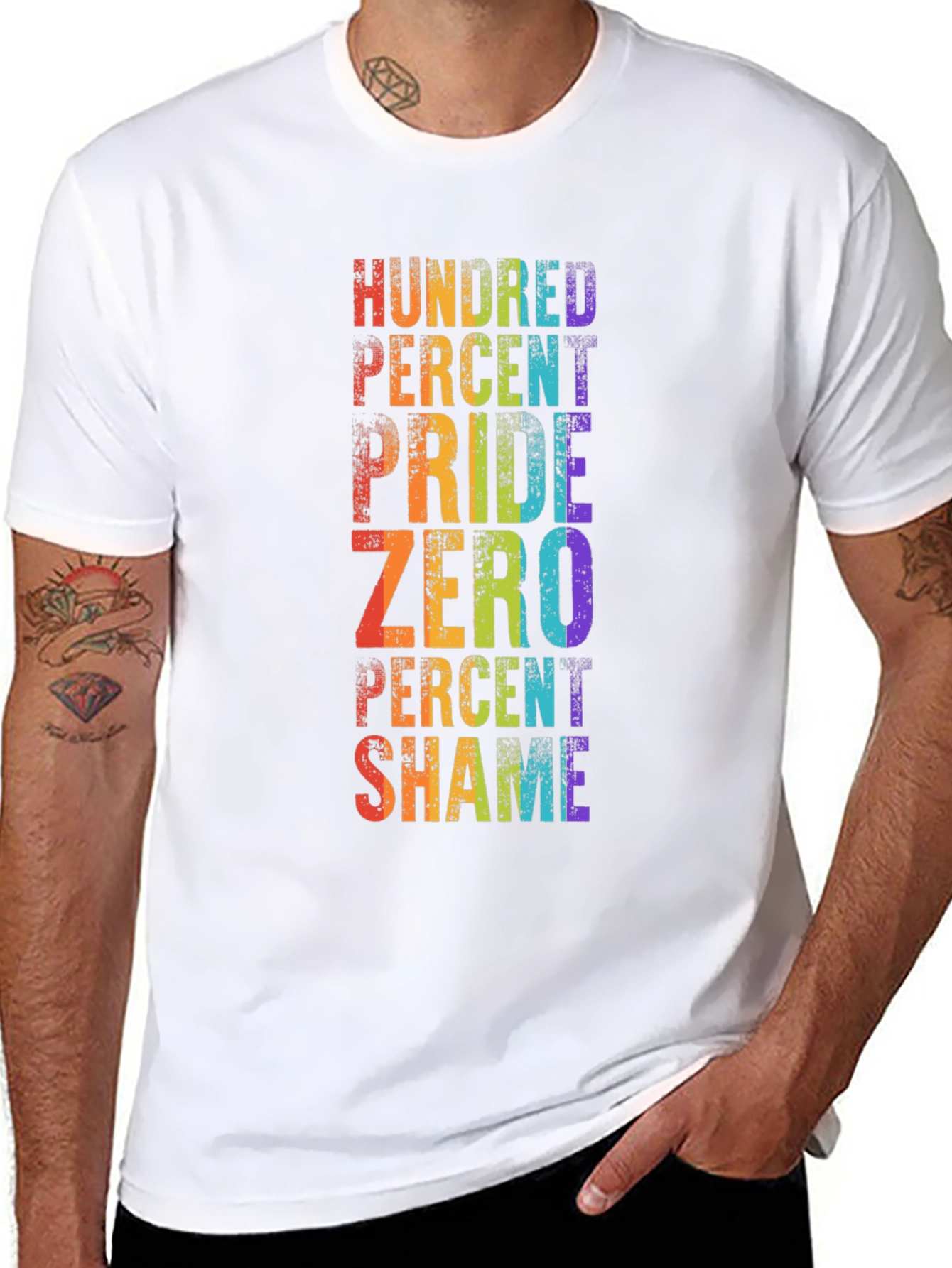 Pride T-Shirt - Hundred Percent Pride Zero Percent Shame