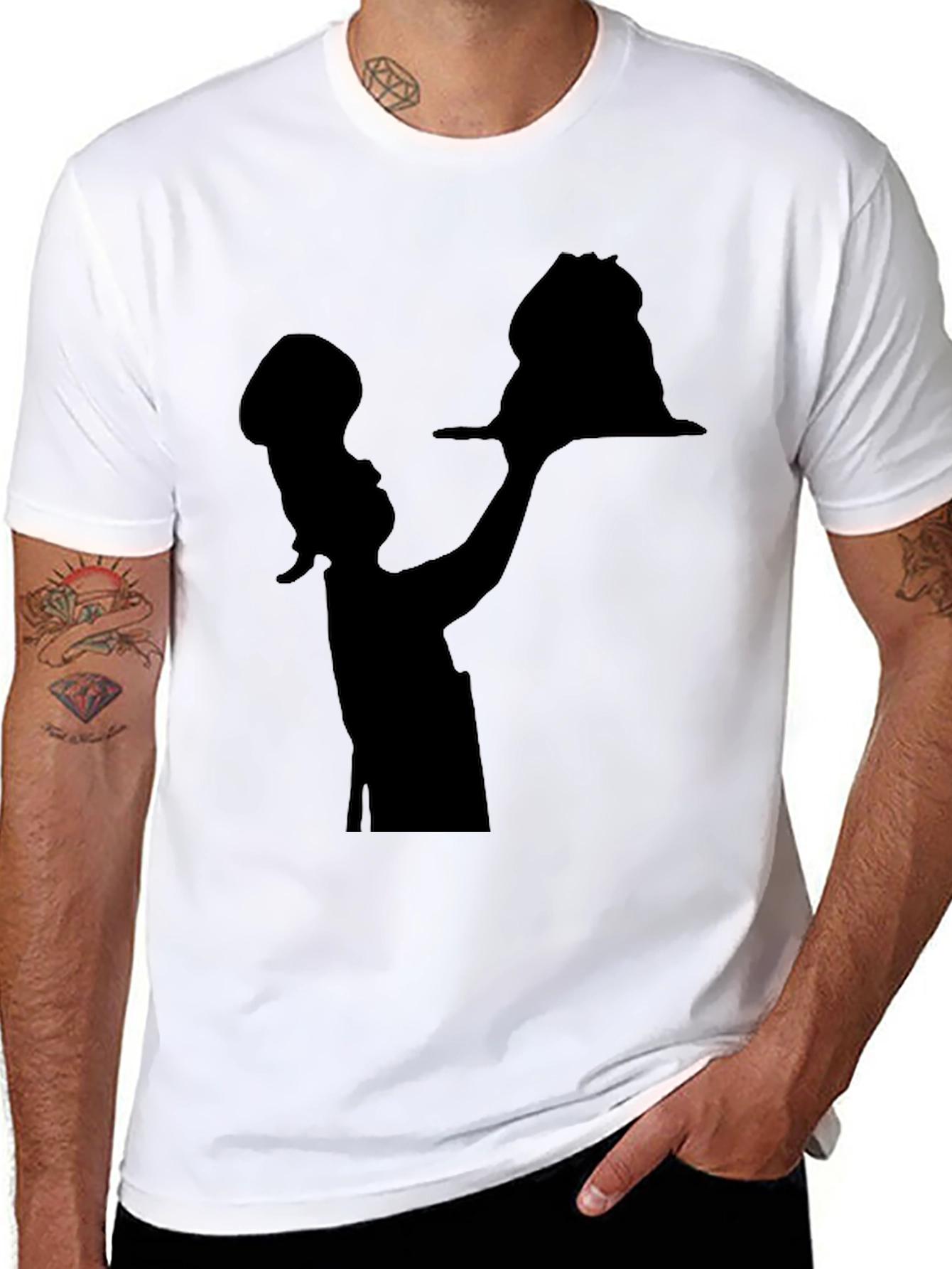 Chef Silhouette Graphic Tee - Black
