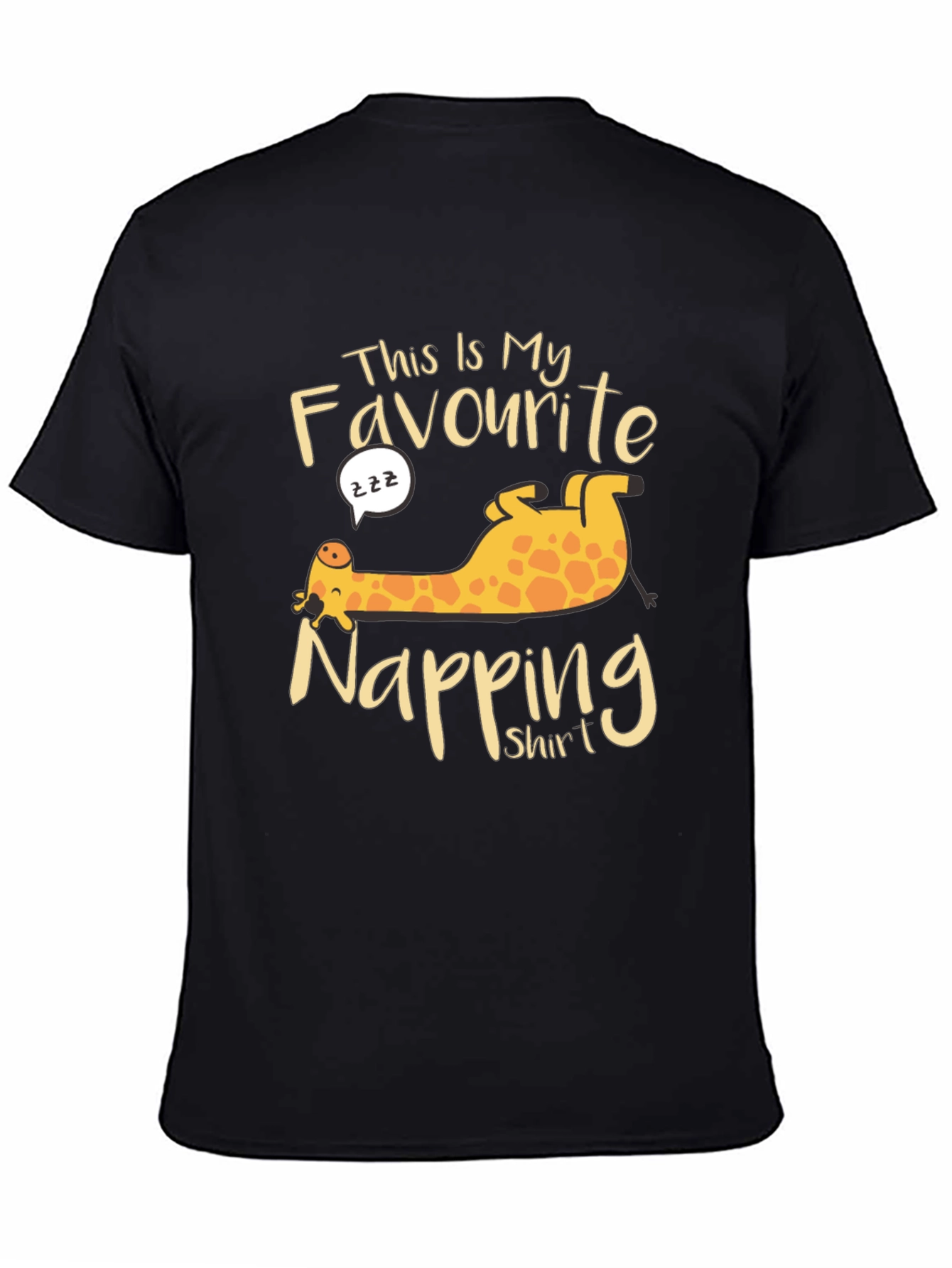 Napping Giraffe Graphic T-Shirt
