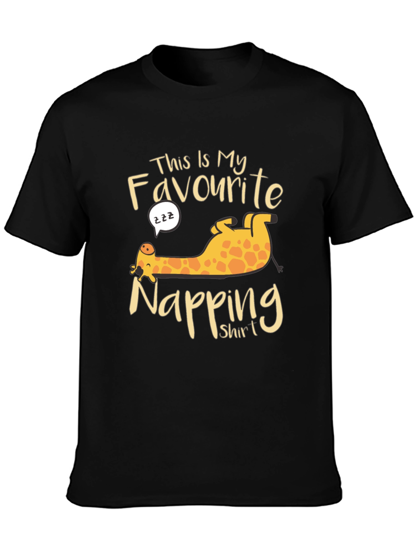 Napping Giraffe Graphic T-Shirt