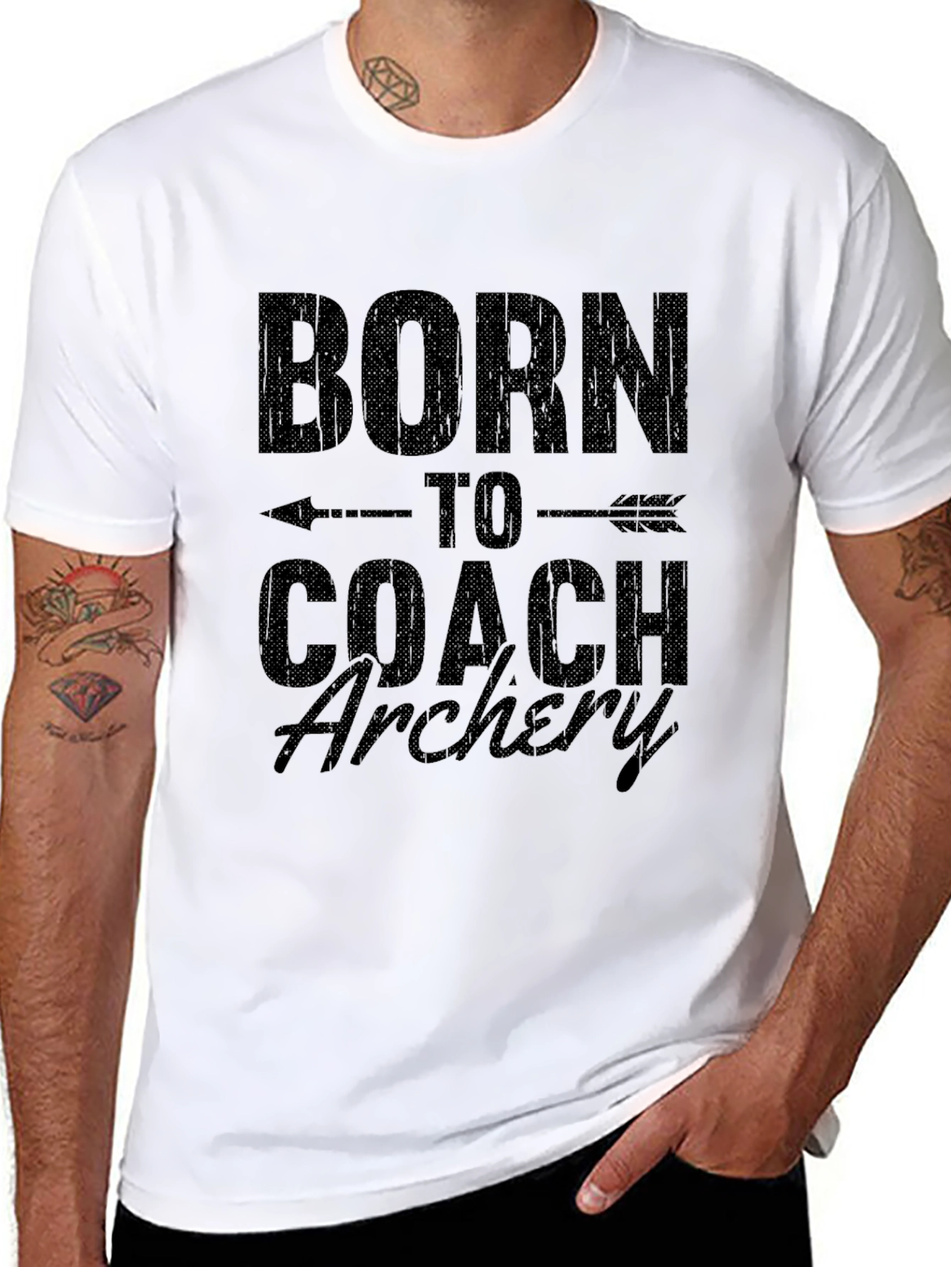 Born to Coach Archery Black T-Shirt