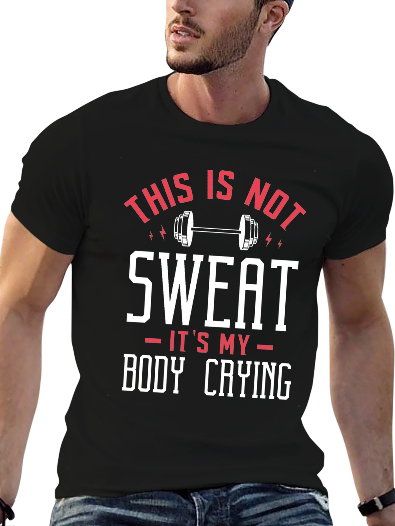 Funny Workout T-Shirt: Body Crying