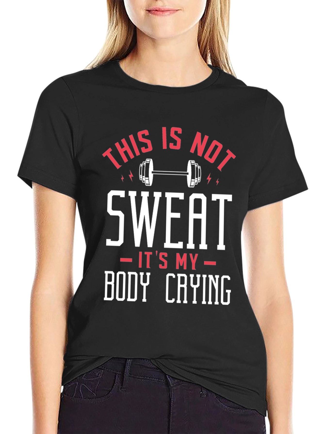 Funny Workout T-Shirt: Body Crying