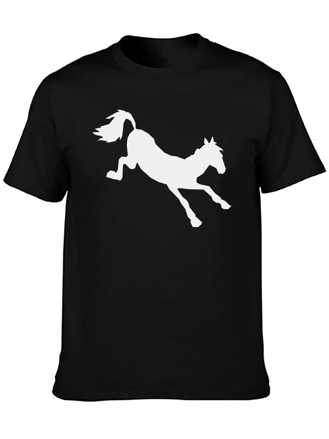 Horse Silhouette Black T-Shirt