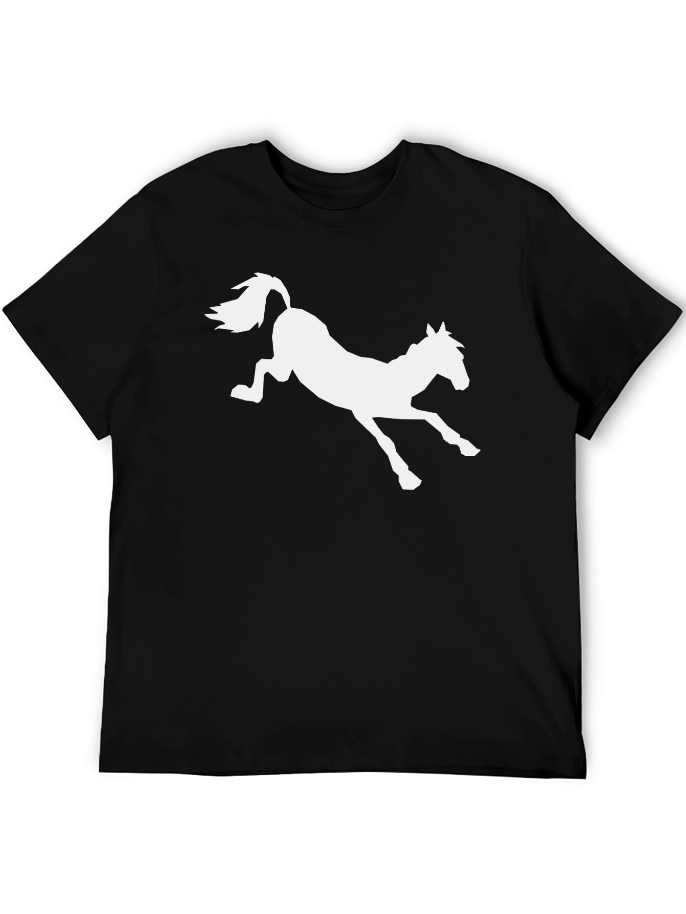 Horse Silhouette Black T-Shirt