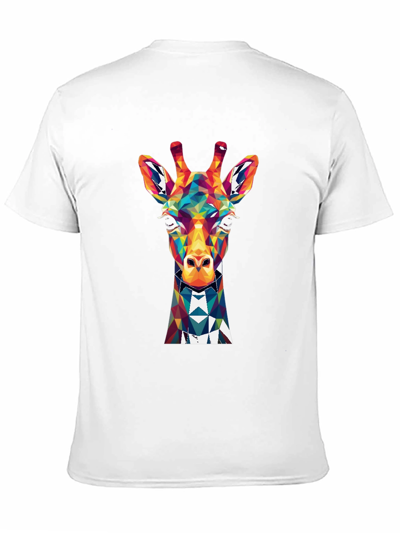 Geometric Giraffe Graphic Tee - Mens Black T-Shirt