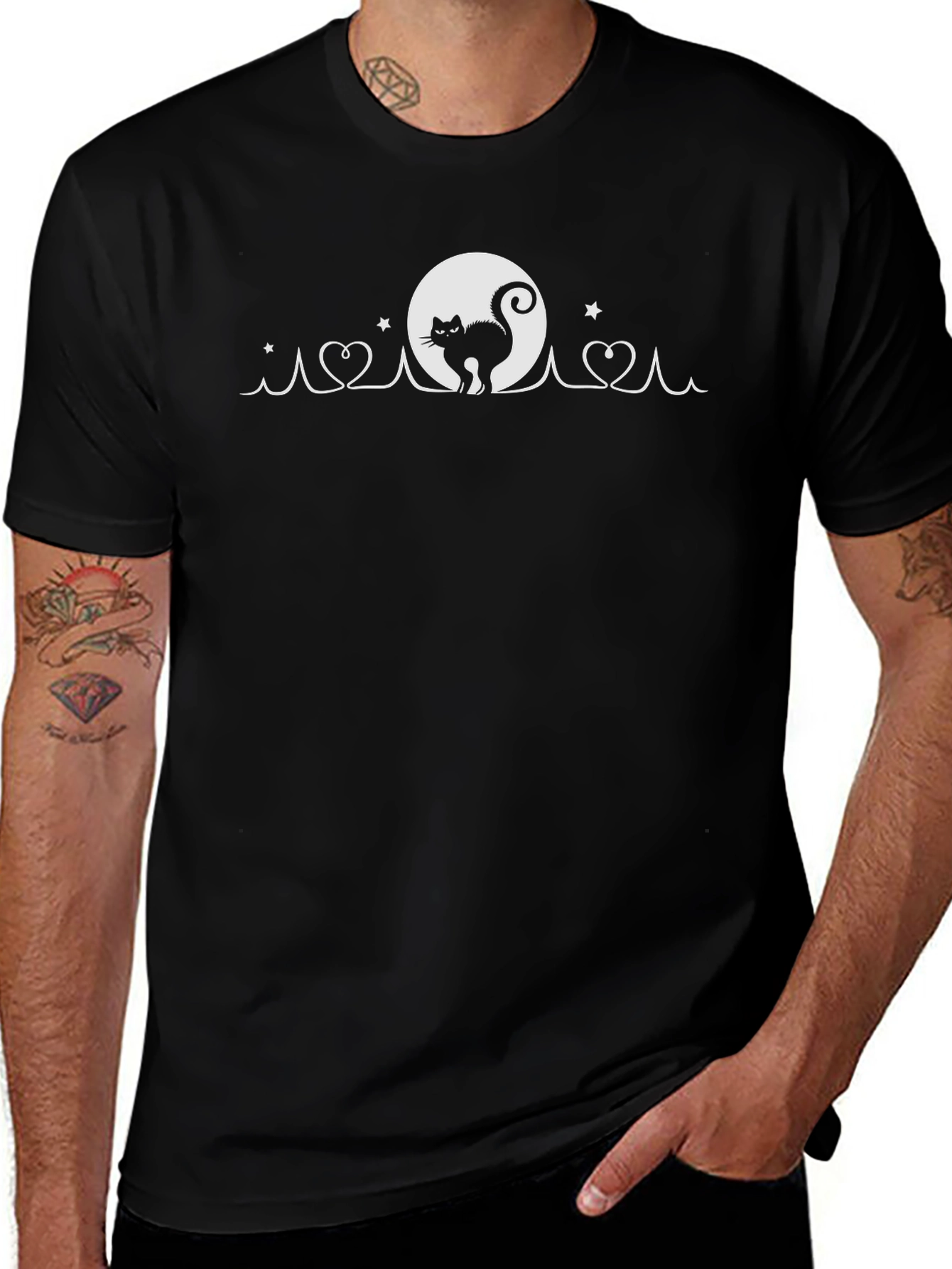 Black Cat Moon T-Shirt