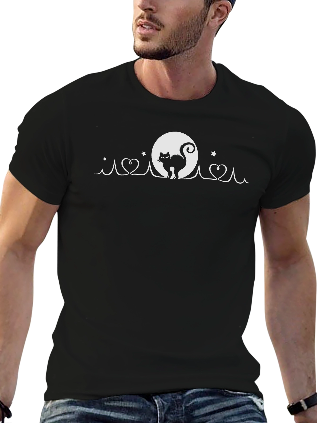 Black Cat Moon T-Shirt