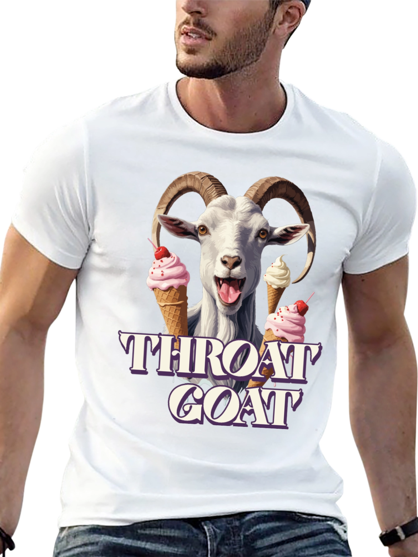 Throat Goat Ice Cream T-Shirt