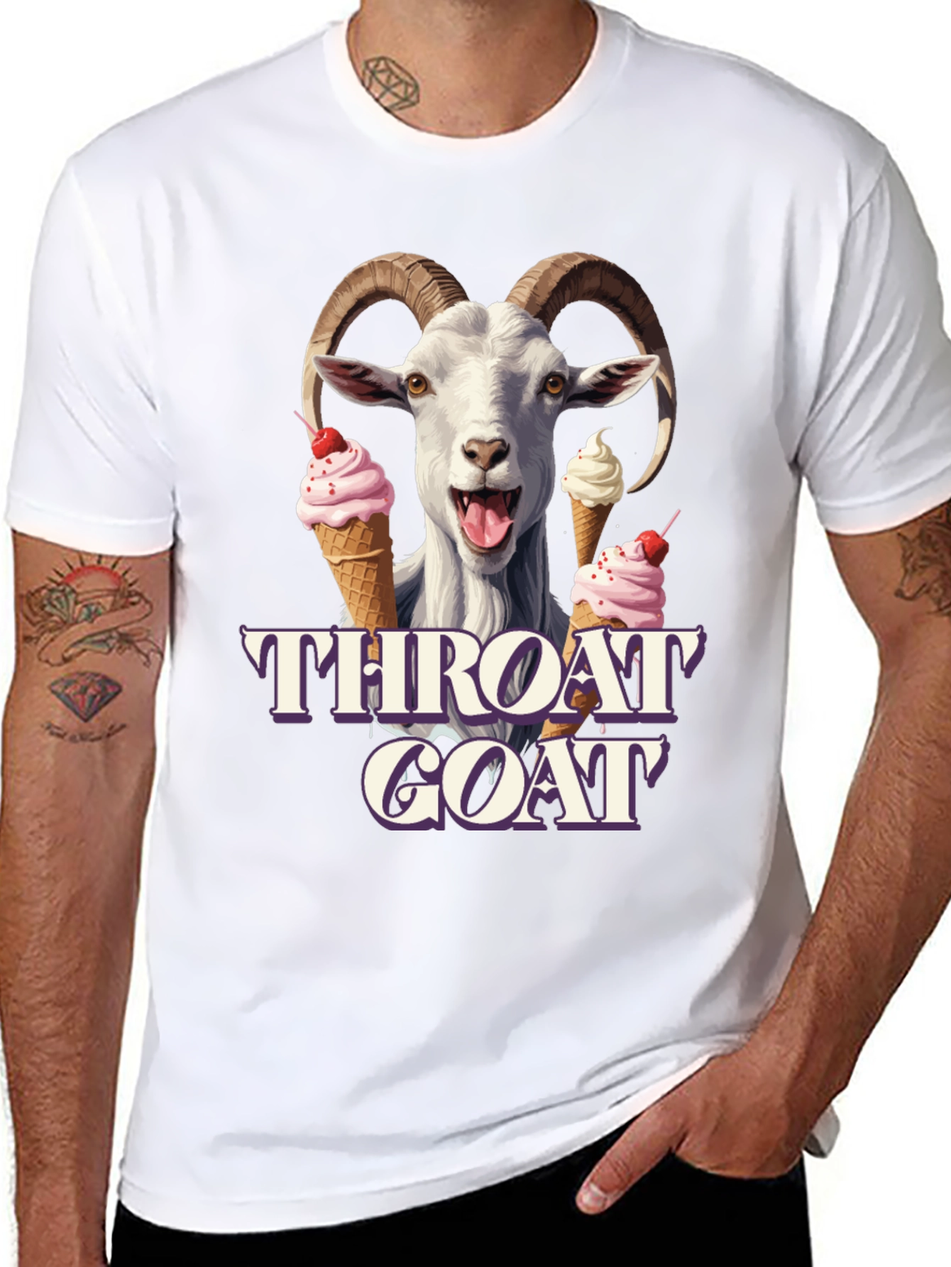 Throat Goat Ice Cream T-Shirt