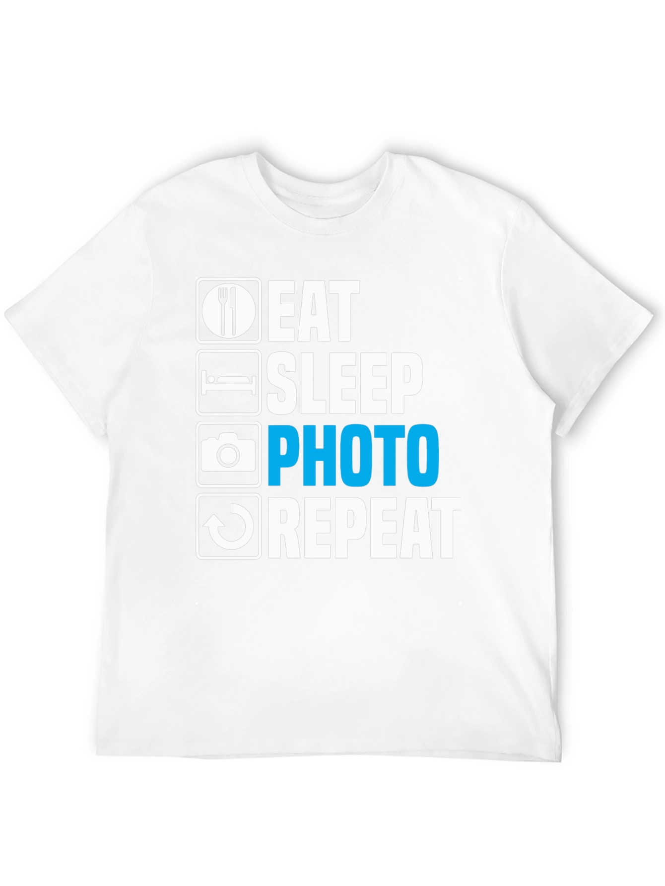 Eat Sleep Photo Repeat Graphic Tee - Photographer Gift