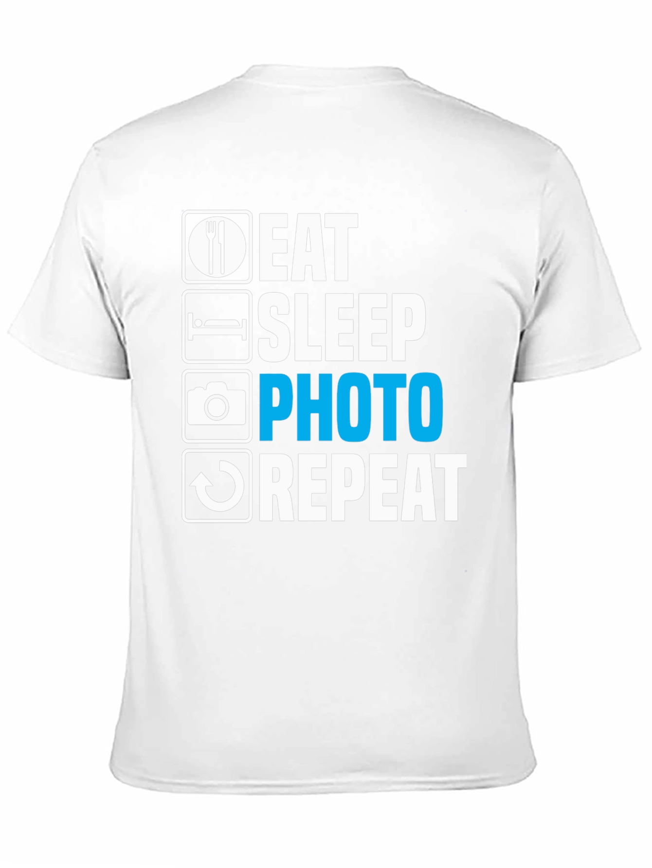 Eat Sleep Photo Repeat Graphic Tee - Photographer Gift