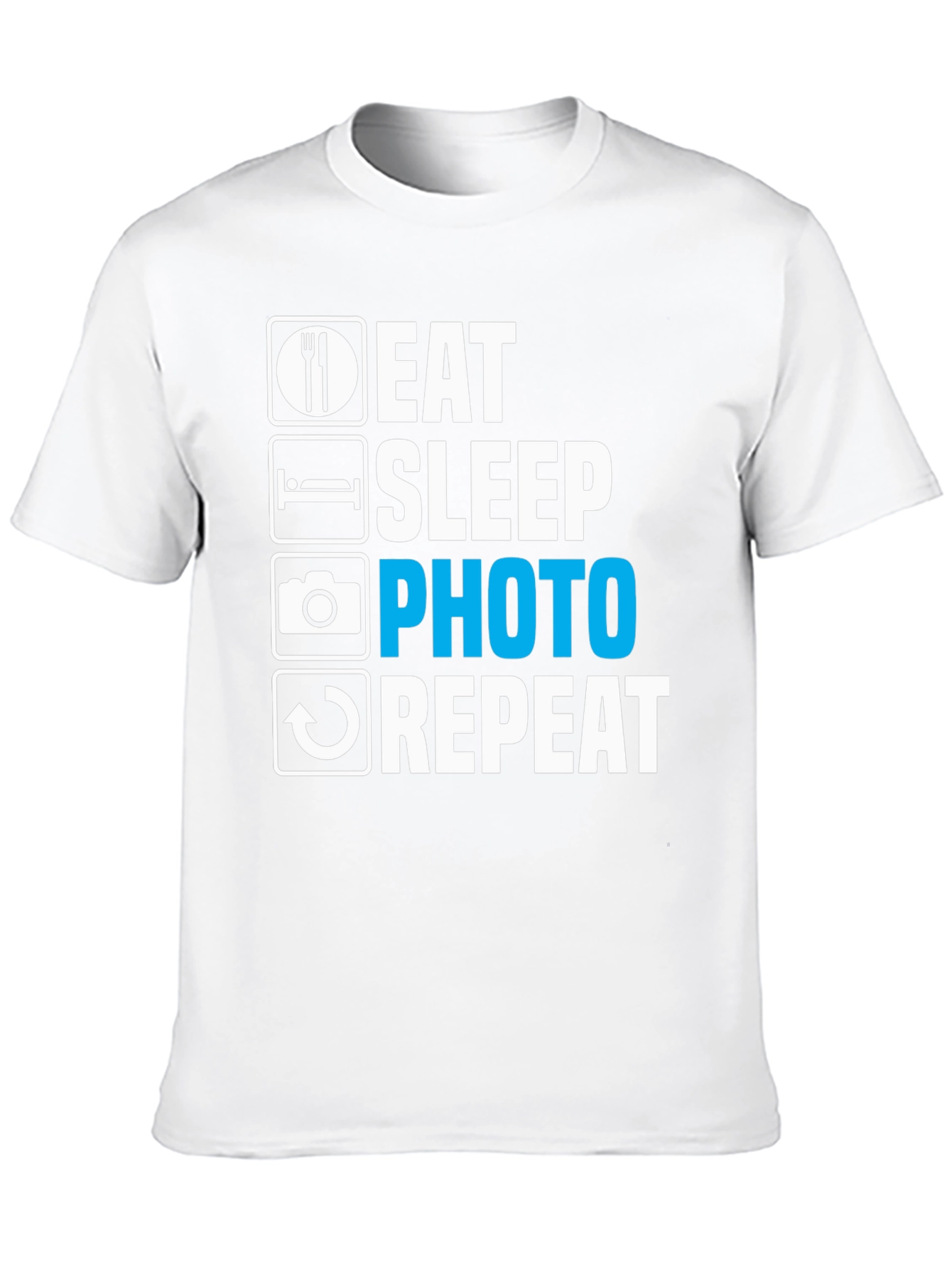 Eat Sleep Photo Repeat Graphic Tee - Photographer Gift