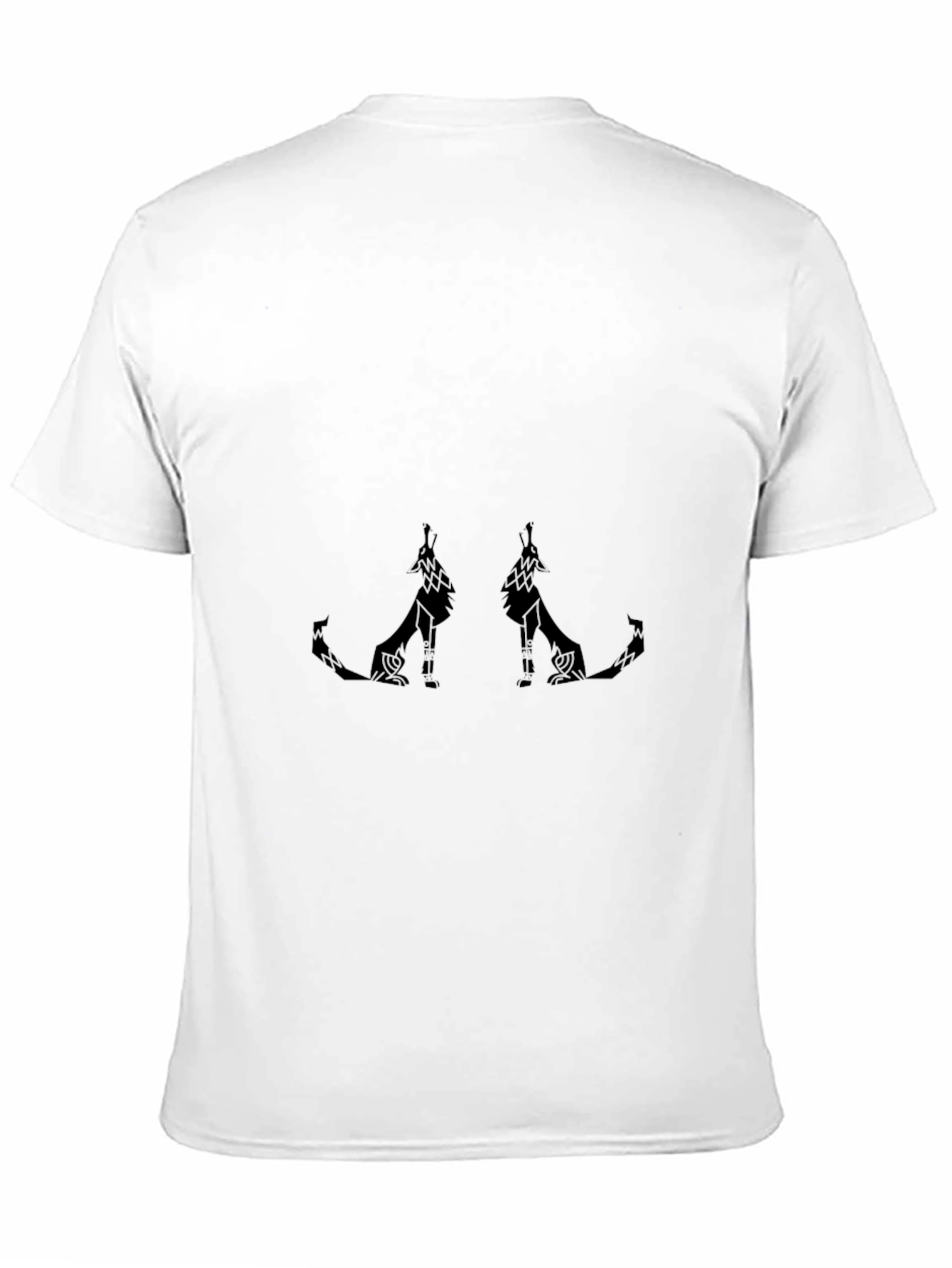 Stylish Black Wolf Graphic Tee