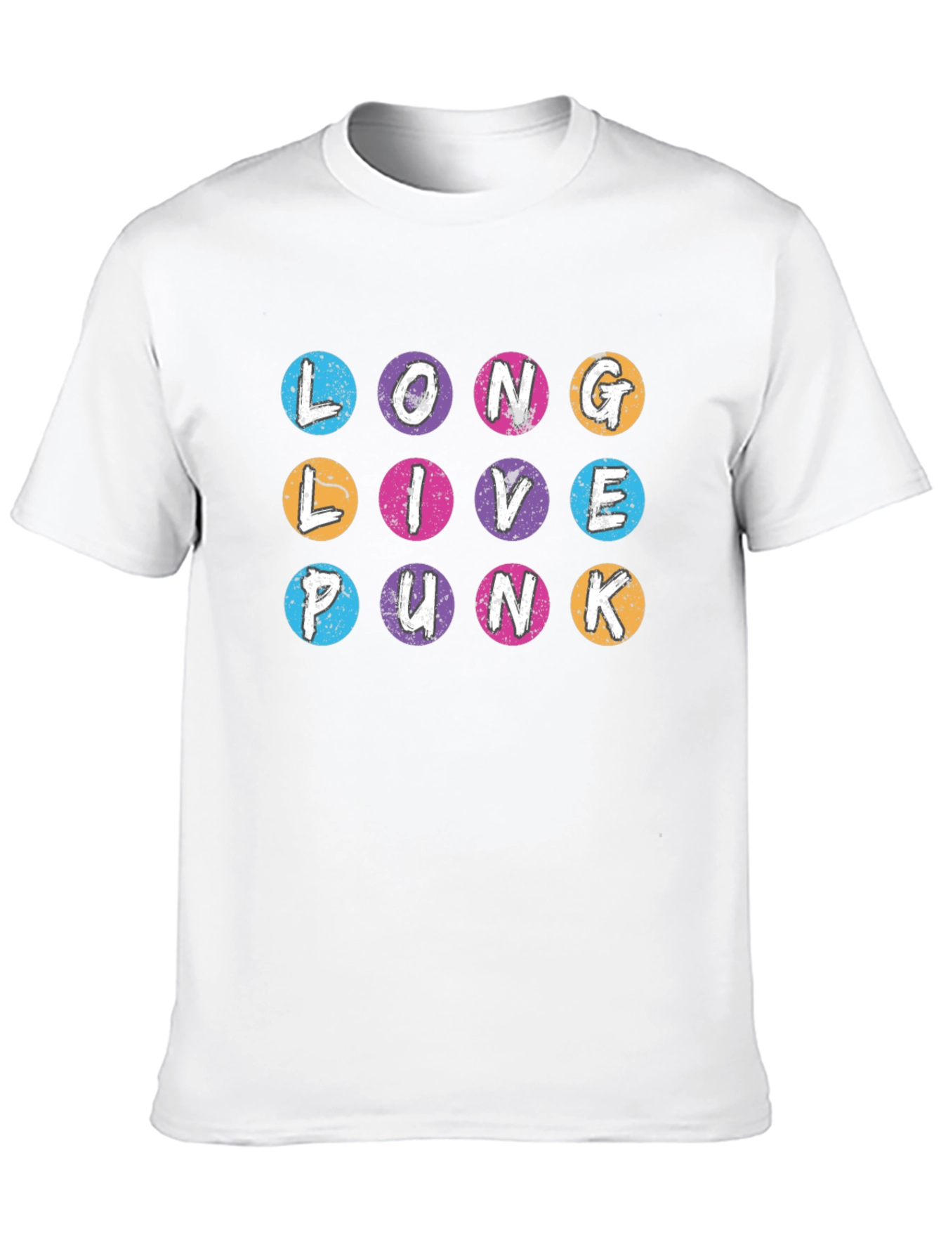 Long Live Punk Graphic T-Shirt - Crew Neck Black
