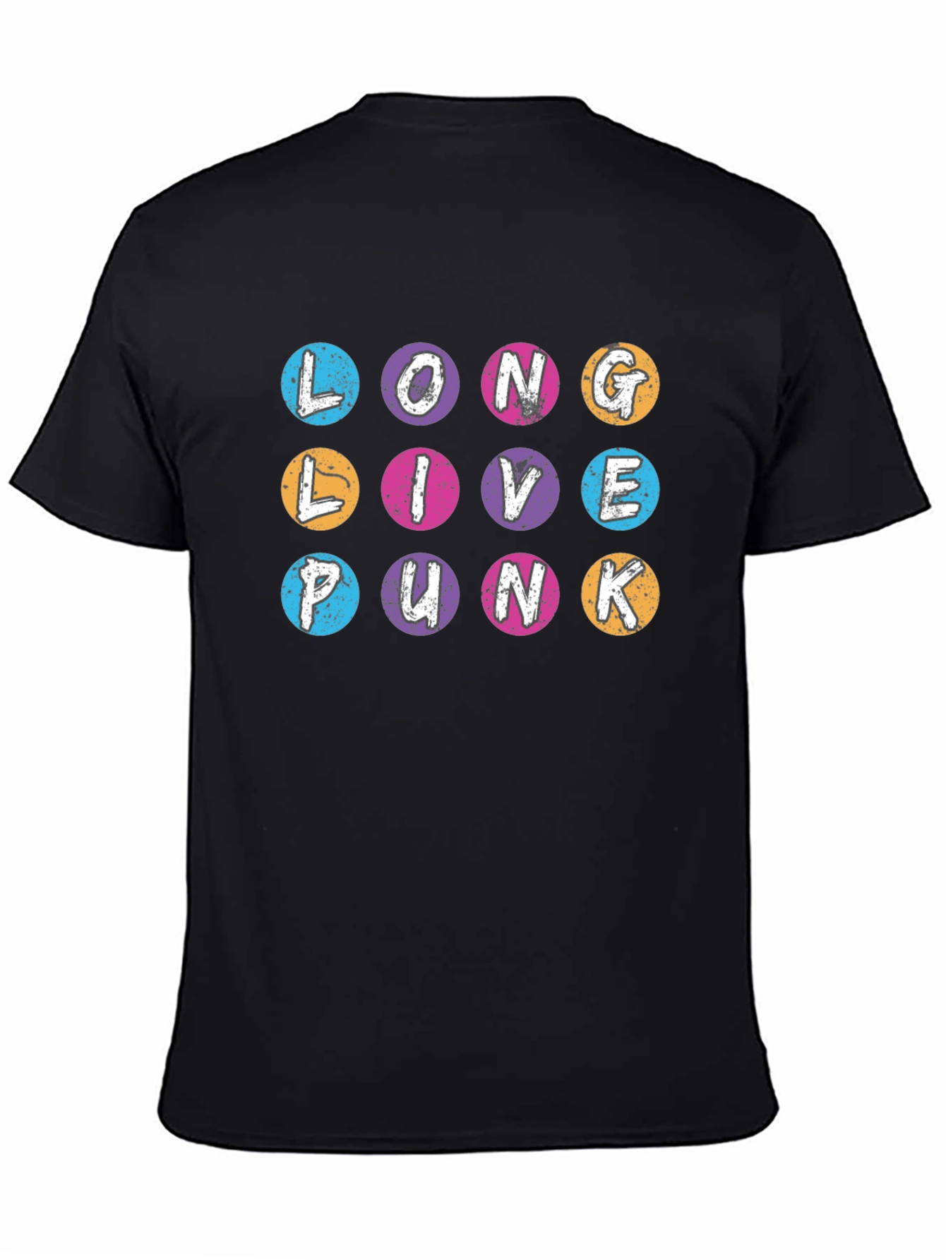 Long Live Punk Graphic T-Shirt - Crew Neck Black