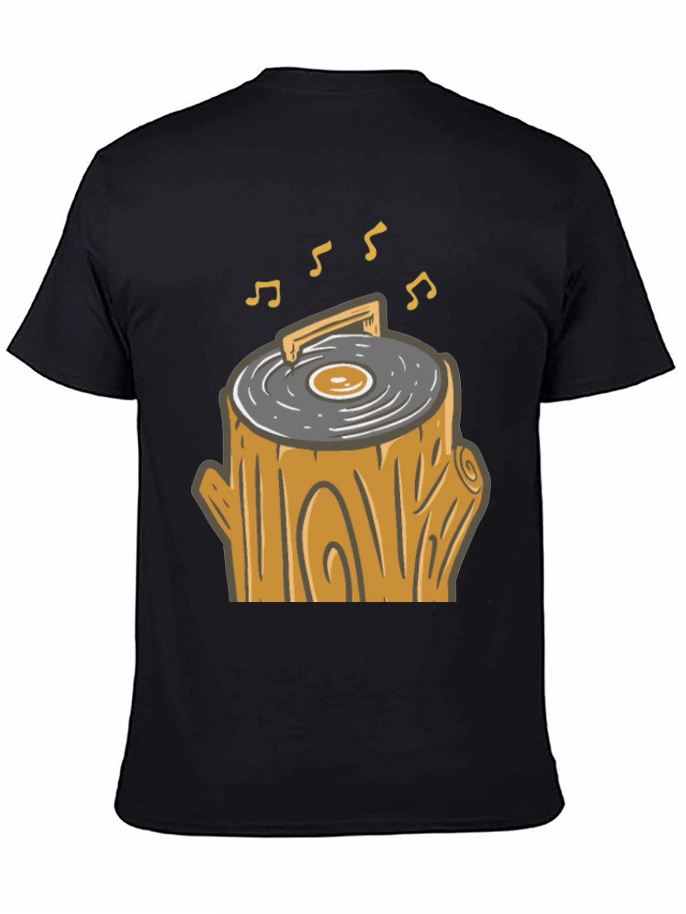 Novelty Tree Stump Turntable T-Shirt