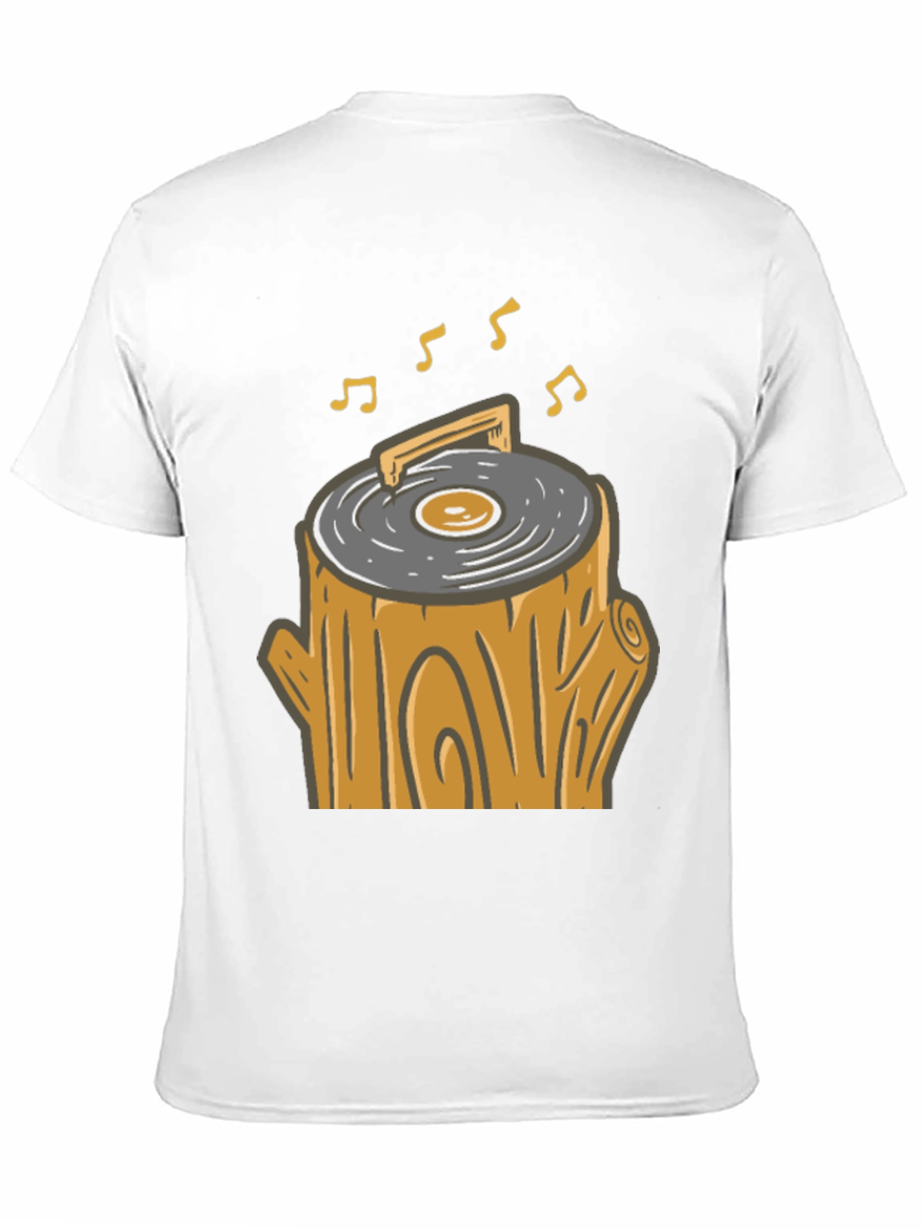 Novelty Tree Stump Turntable T-Shirt