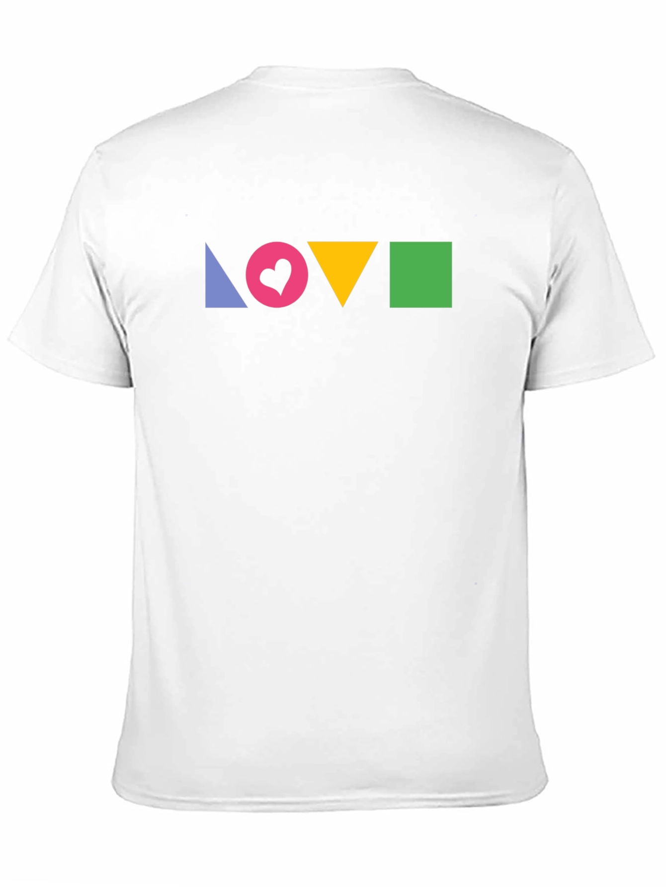 Geometric LOVE Print Black T-Shirt