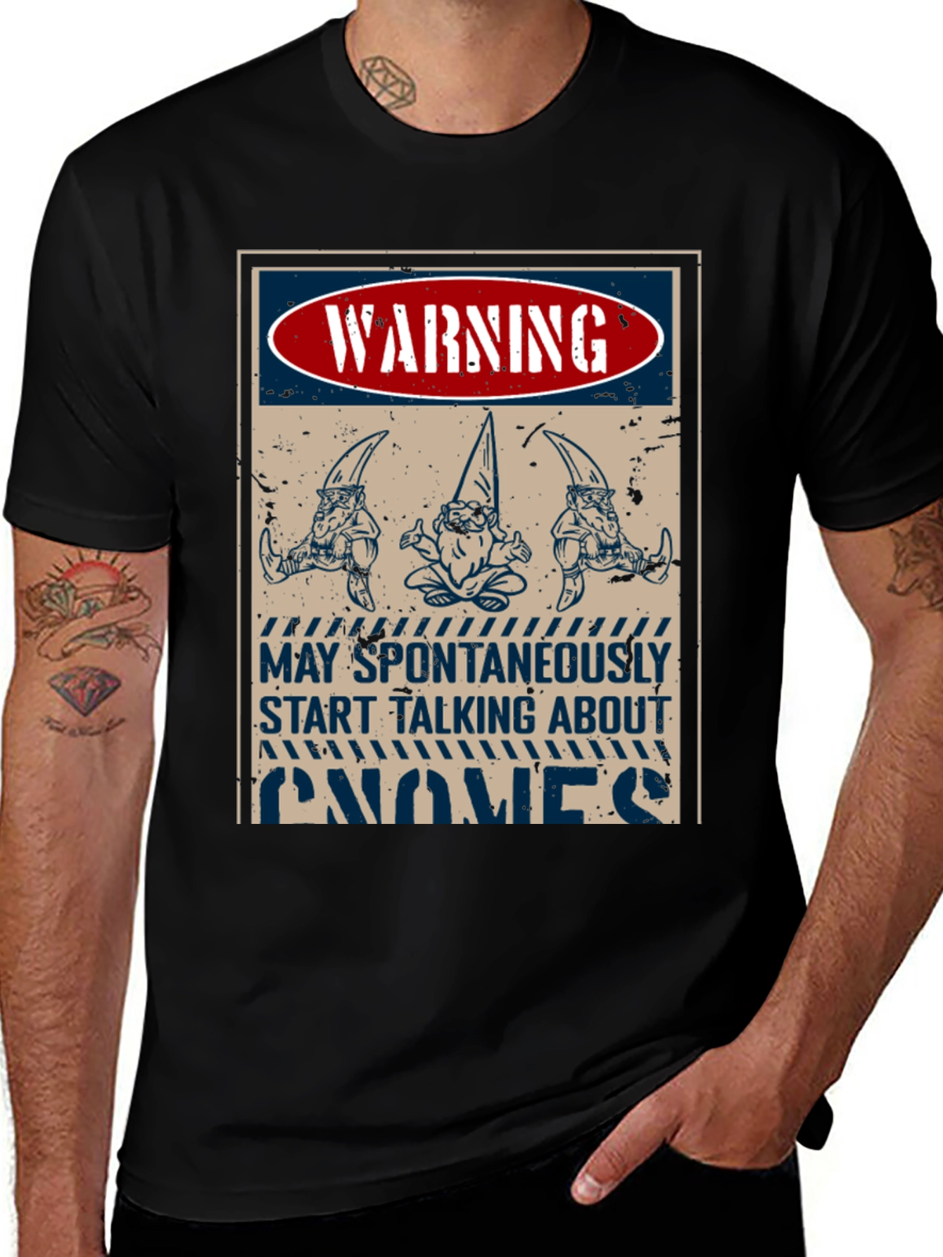 Warning Gnomes T-Shirt - Funny Graphic Tee