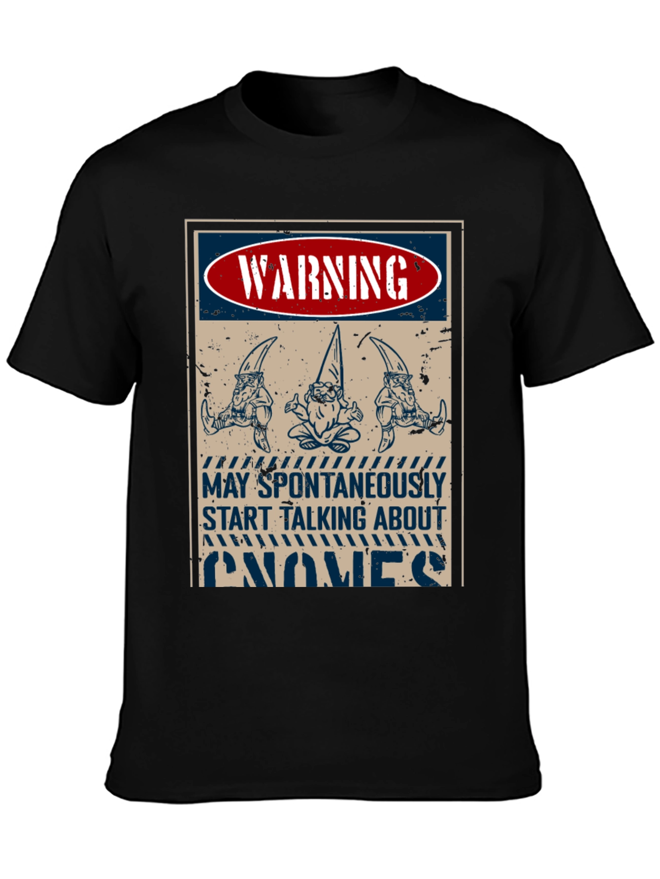 Warning Gnomes T-Shirt - Funny Graphic Tee