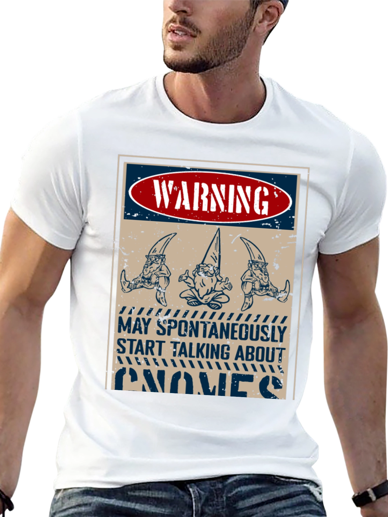 Warning Gnomes T-Shirt - Funny Graphic Tee