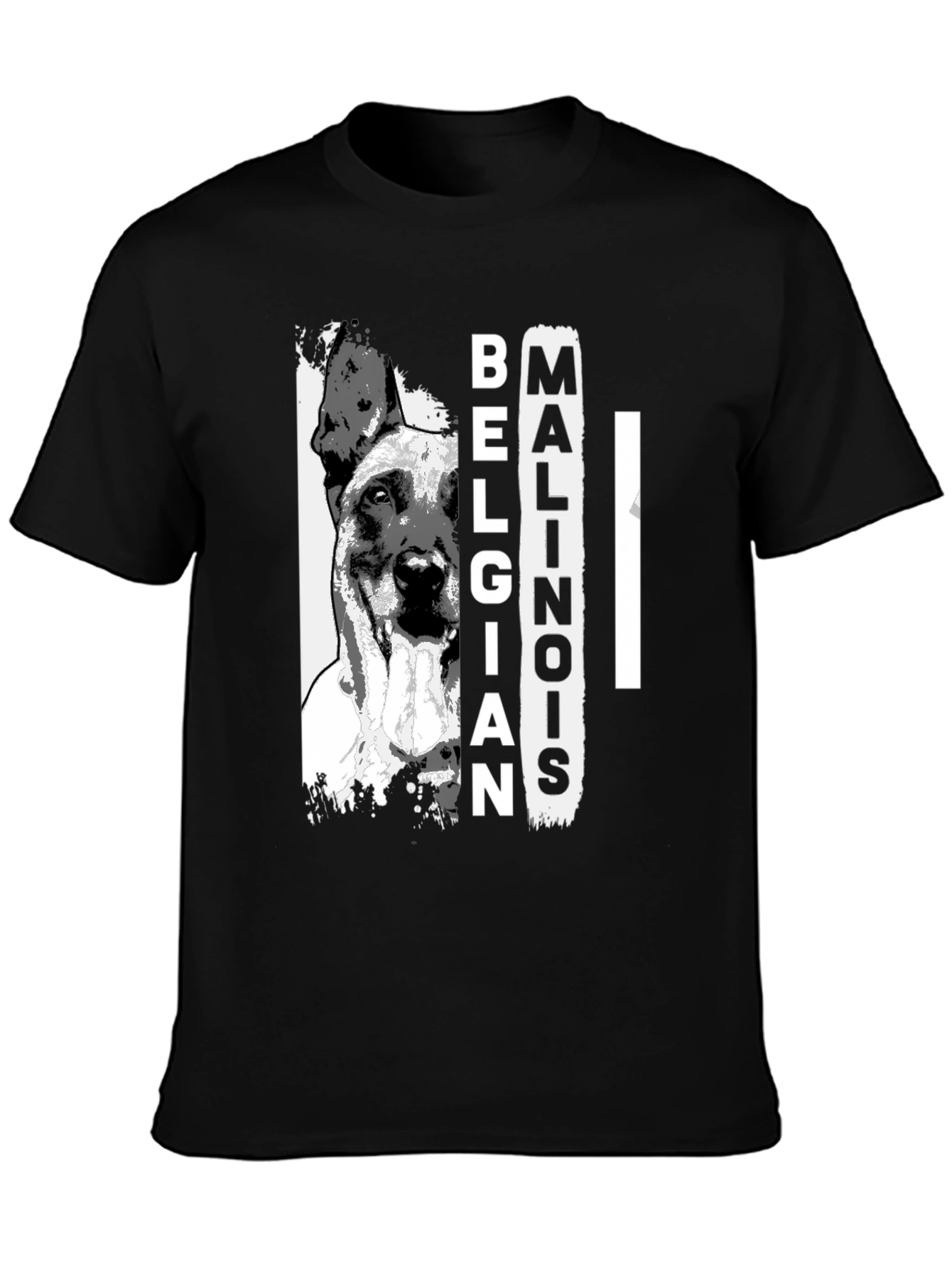 Belgian Malinois Dog Graphic T-Shirt - Black