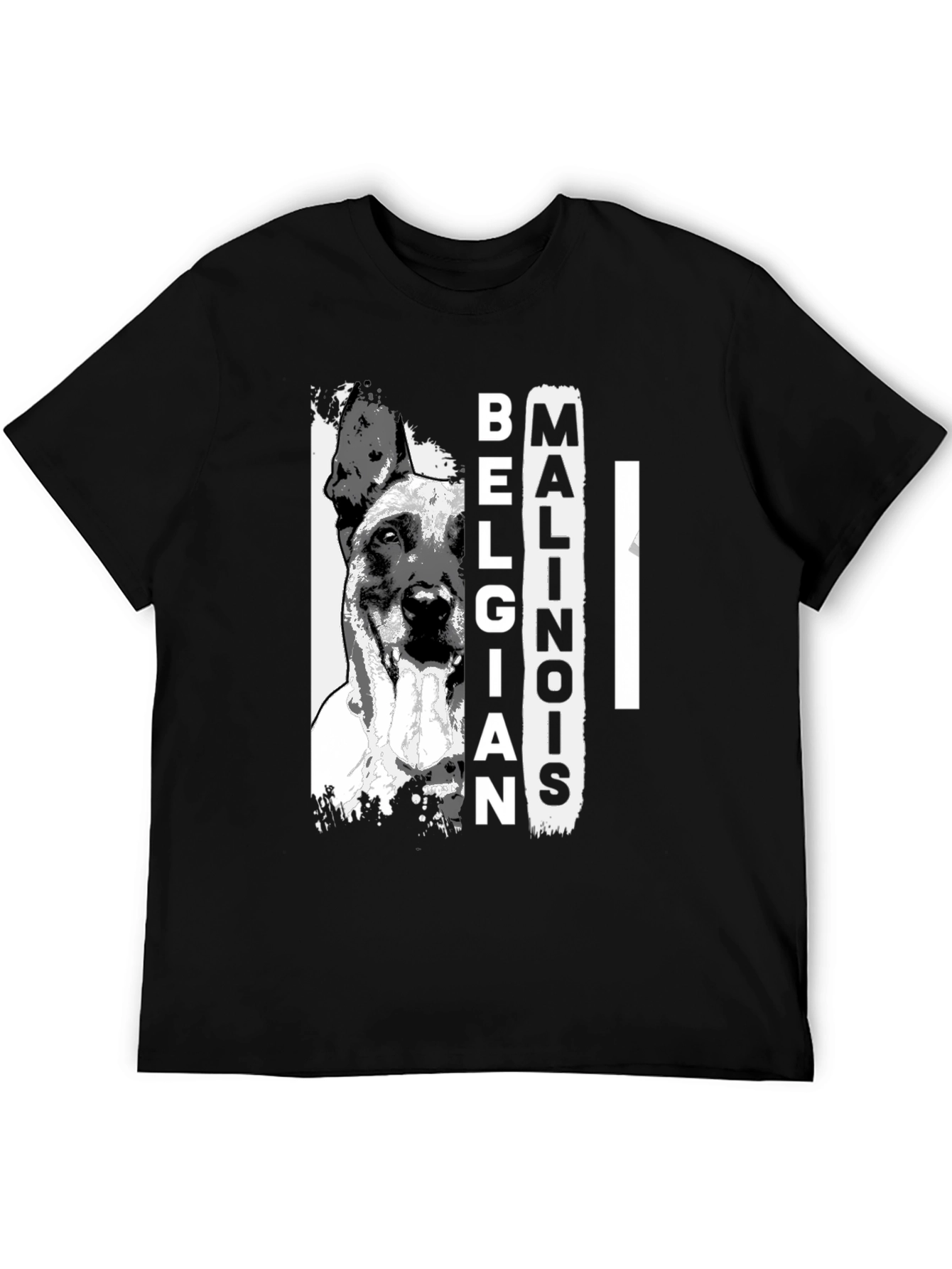 Belgian Malinois Dog Graphic T-Shirt - Black